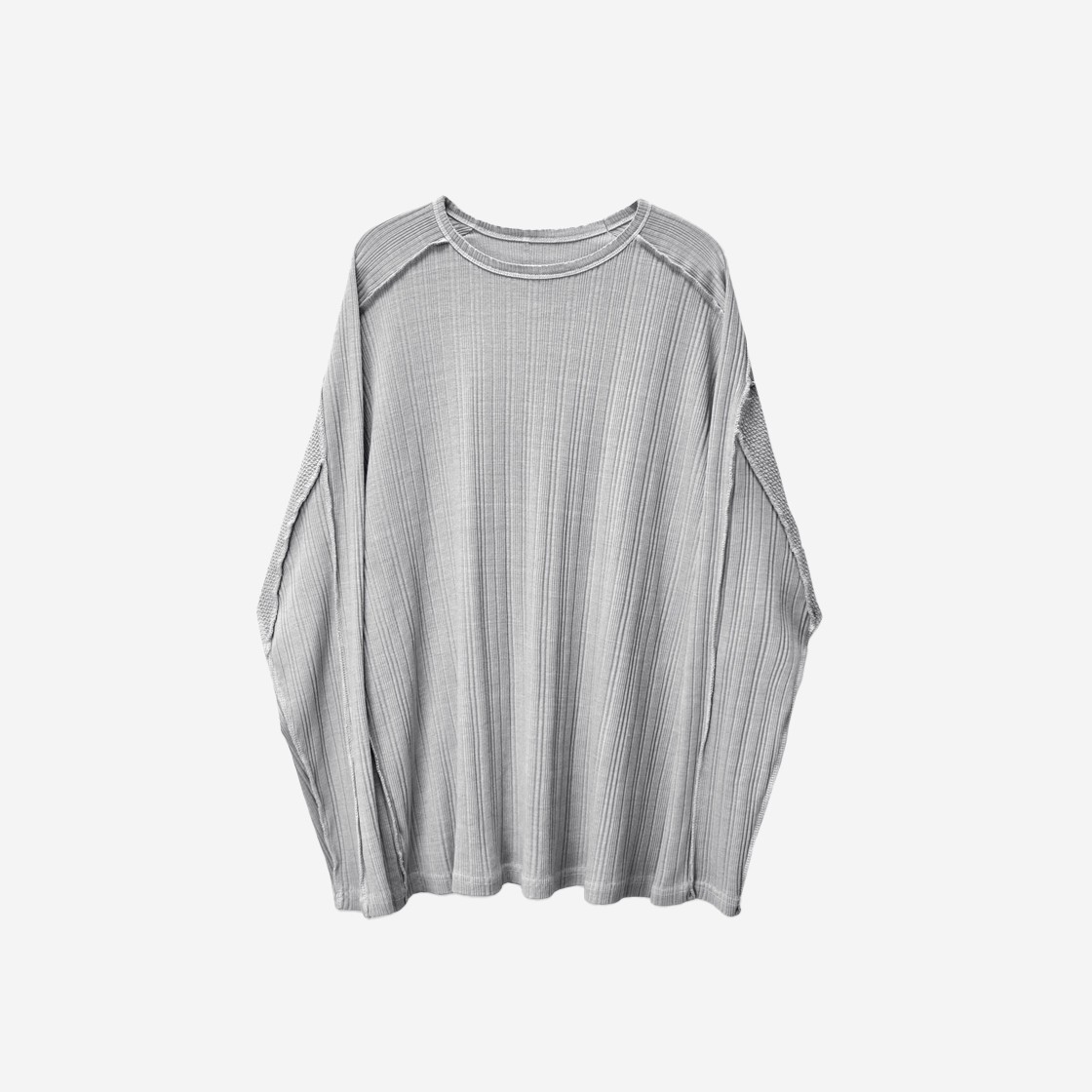 Ignota Core:8 Washed Long Sleeve T-Shirt Grey 상세 이미지 1