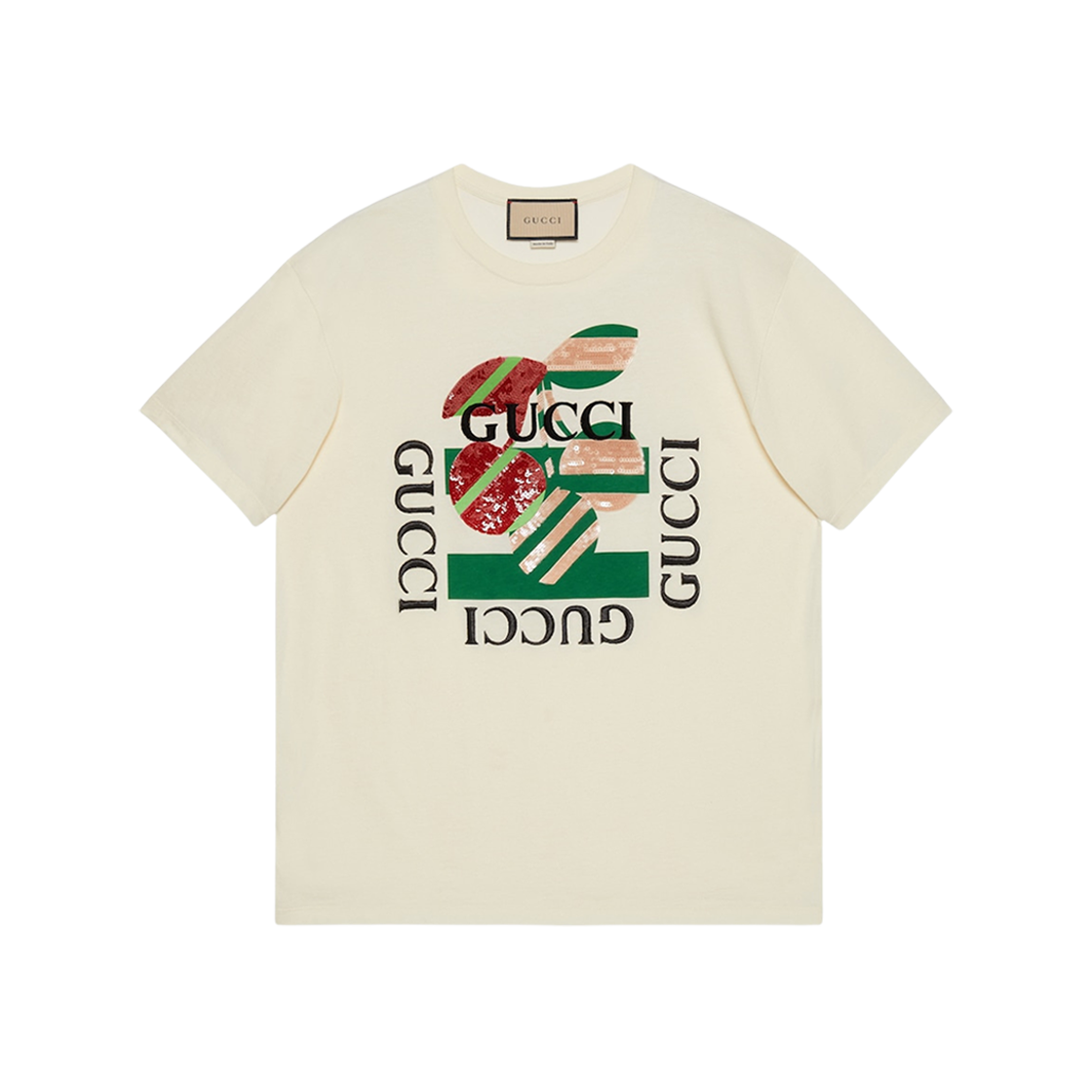 (W) Gucci Cotton Jersey Printed T-Shirt Off White 상세 이미지 1