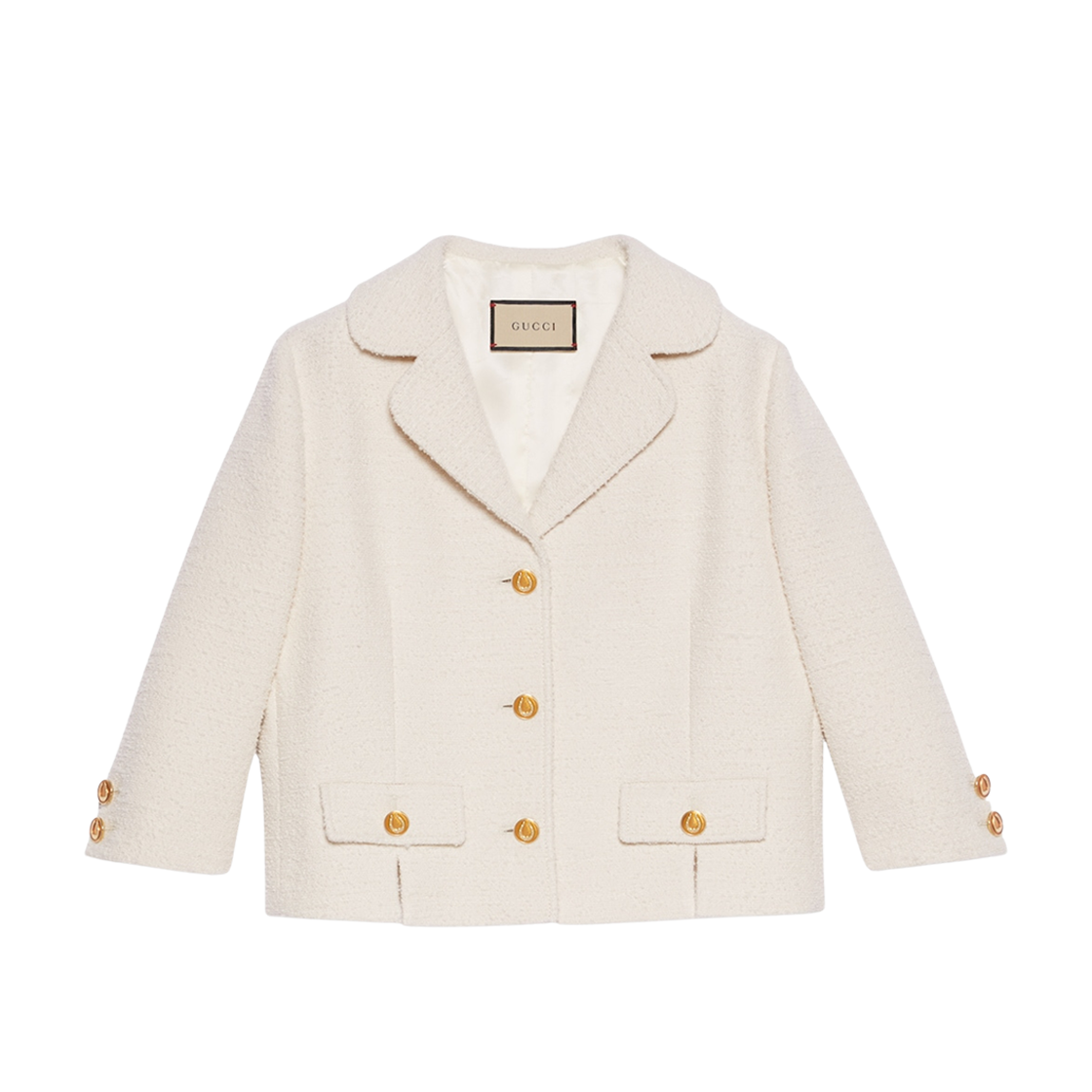 (W) Gucci Fine Boucle Blend Jacket Ivory 상세 이미지 1