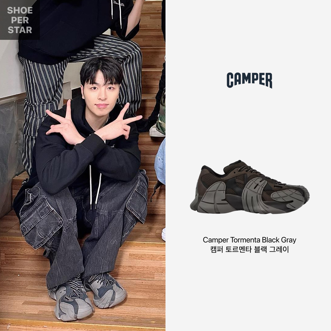 Camper Tormenta Black Gray 착용 스타일 - 1