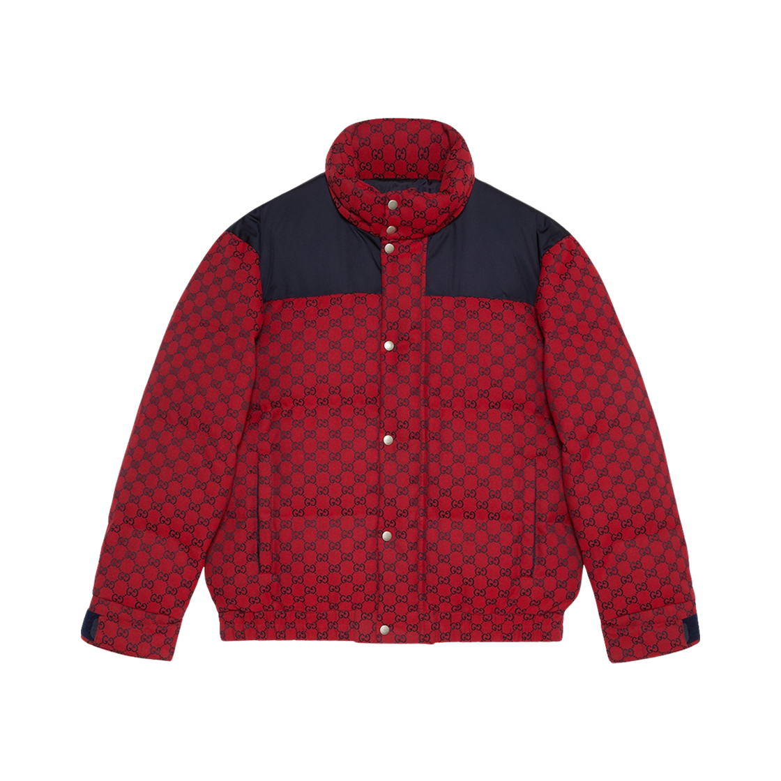 Gucci GG Canvas Down Jacket Red Dark Blue 상세 이미지 2