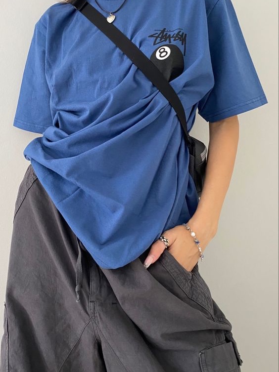 Stussy 8 Ball T-Shirt Midnight - 22SS 착용 스타일