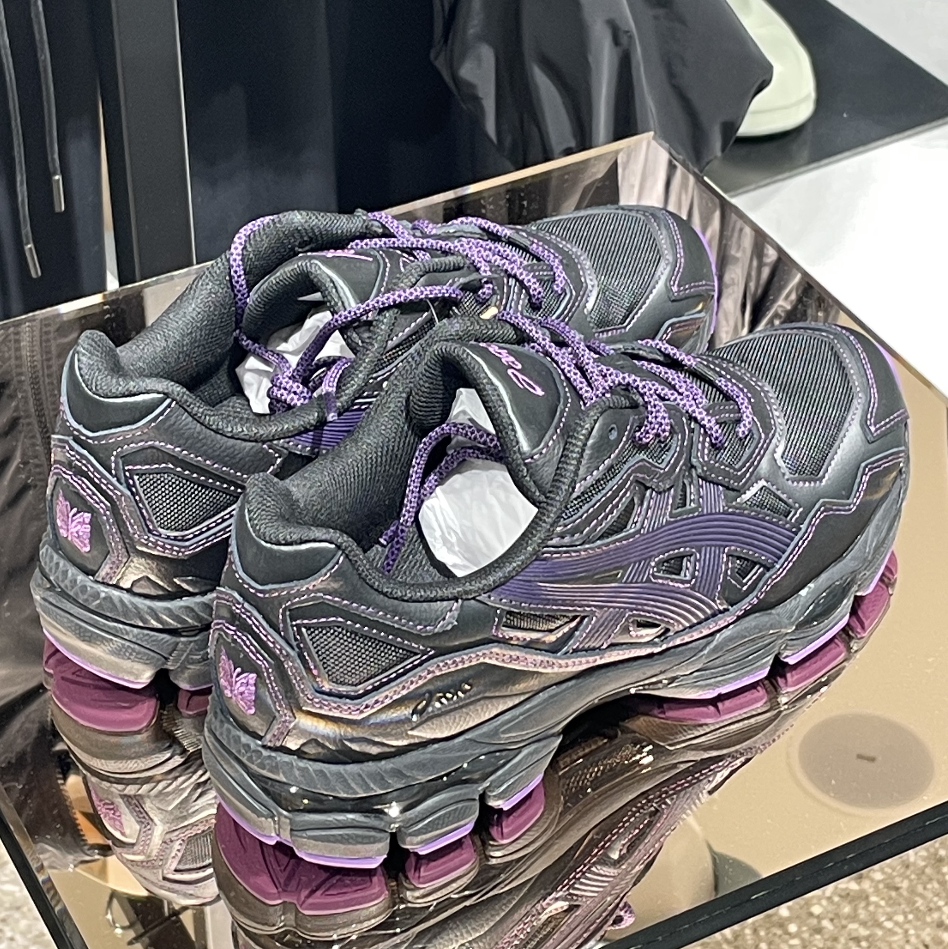 Asics x Needles Gel-NYC Black Purple 착용 스타일
