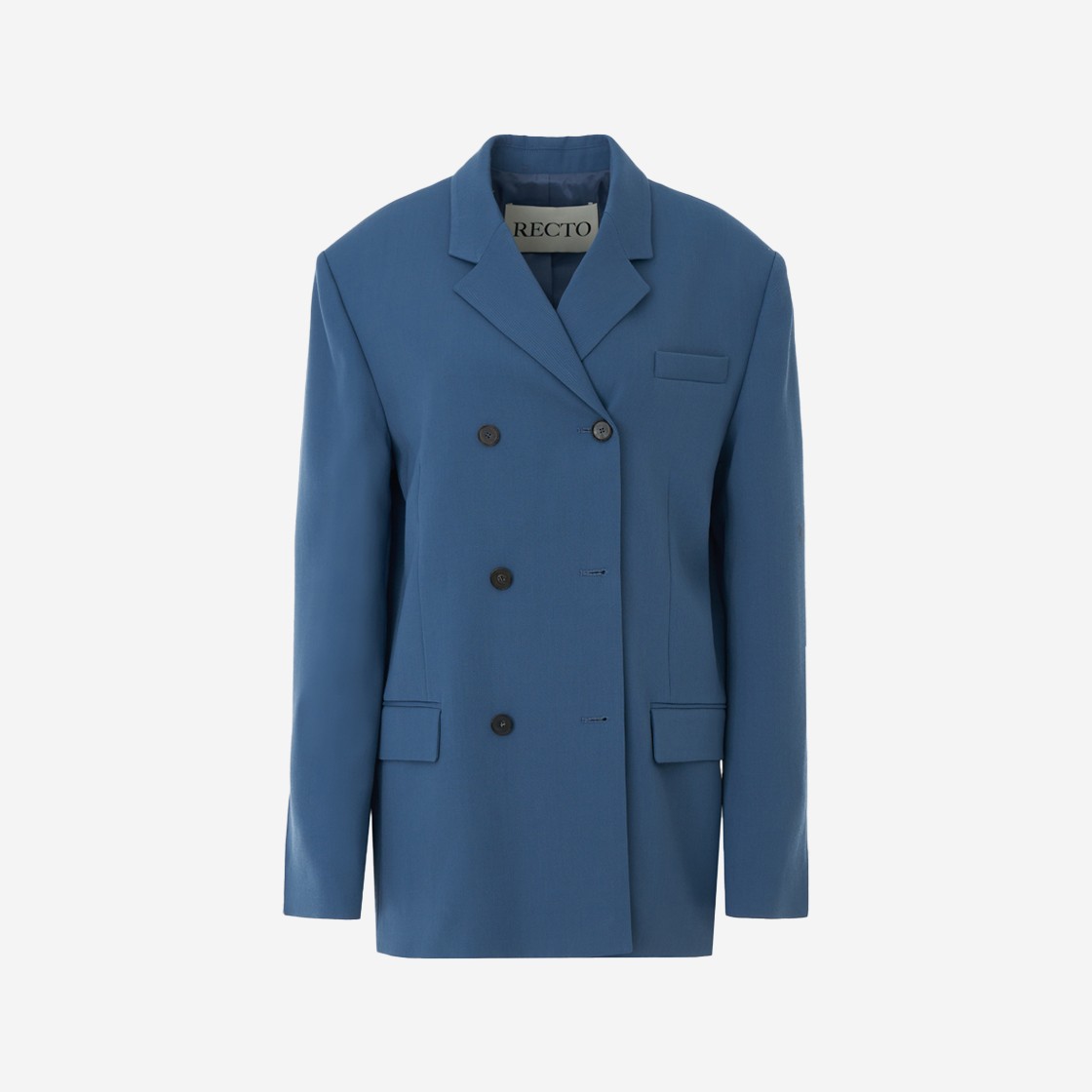 Recto Women Cesare Double Breasted Tailored Jacket Smoke Blue 상세 이미지 1