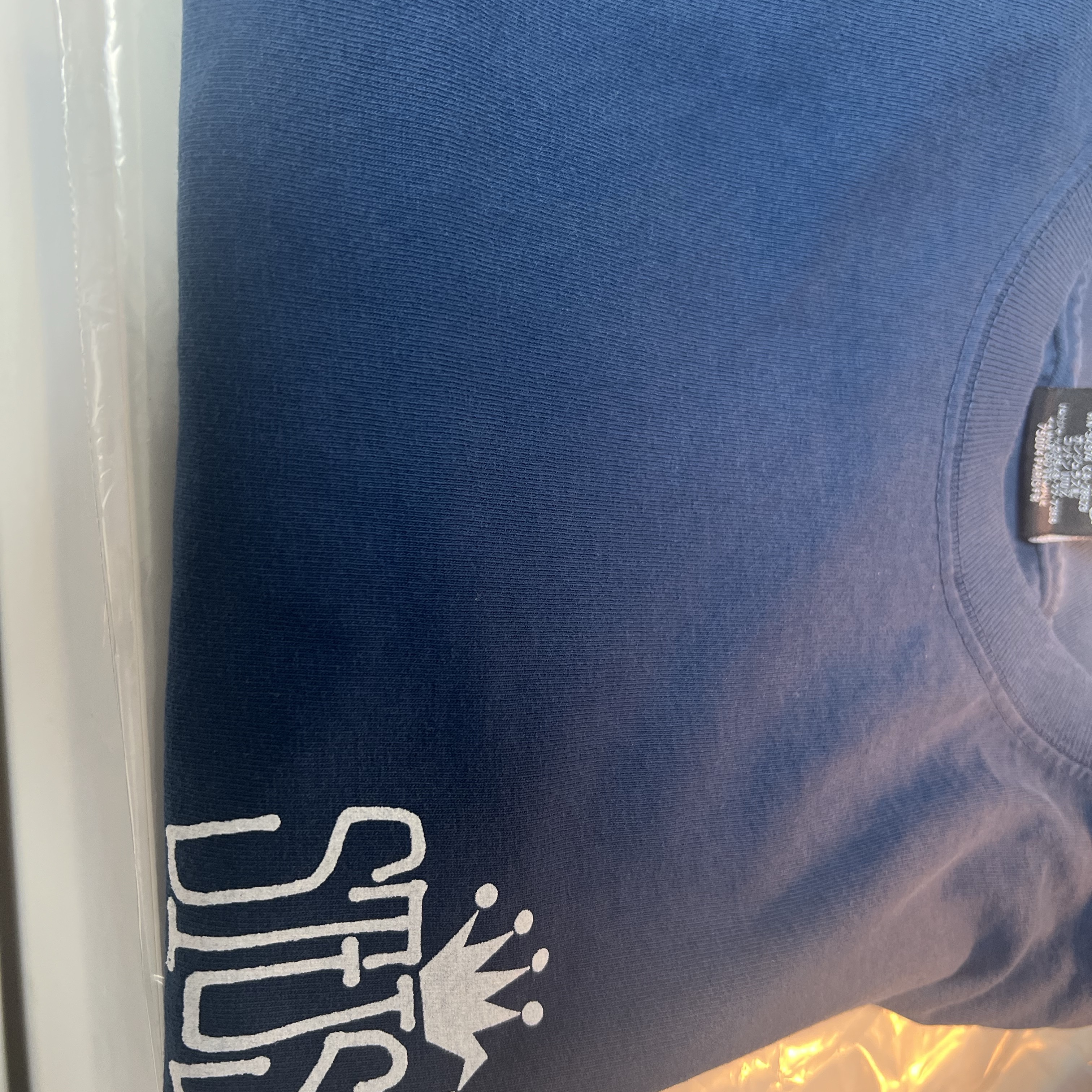 Stussy Crown International Pigment Dyed T-Shirt Navy 착용 스타일 - 2