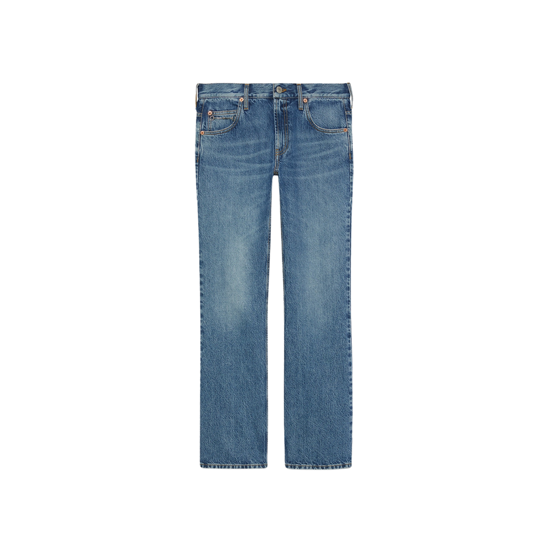 (W) Gucci Denim Trousers with Slim Horsebit Blue 상세 이미지 1