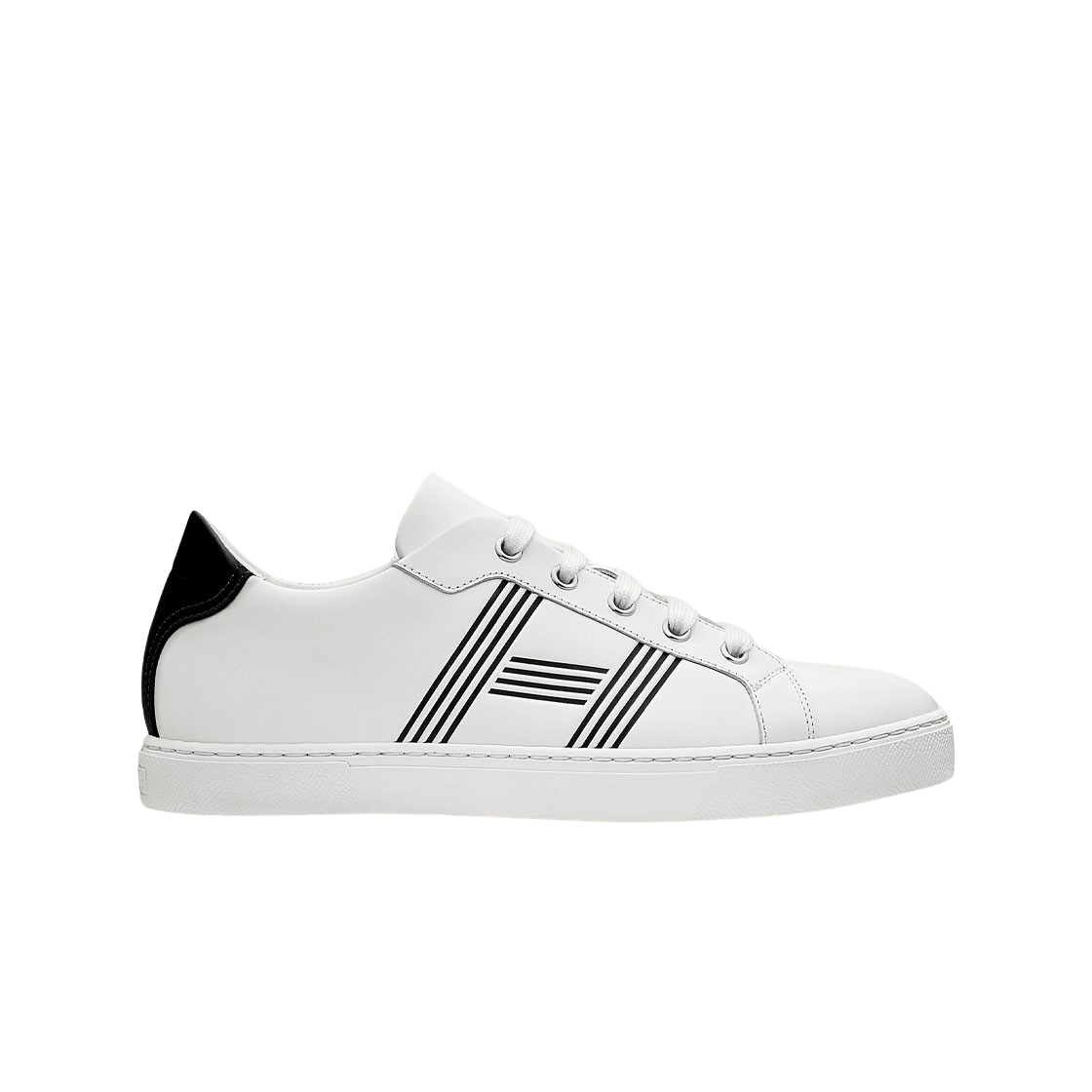 (W) 에르메스 아반티지 스니커즈 카프스킨 & 블랑 누아((W) Hermes Avantage Sneakers Calfskin & Blanc Noir) - 1