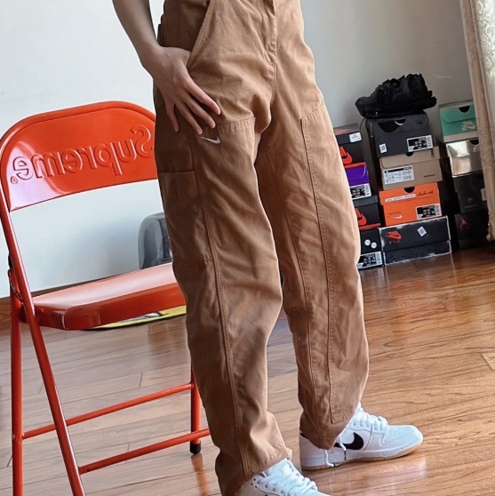 Nike Life Double Panel Unlined Pants Ale Brown - Asia 착용 스타일