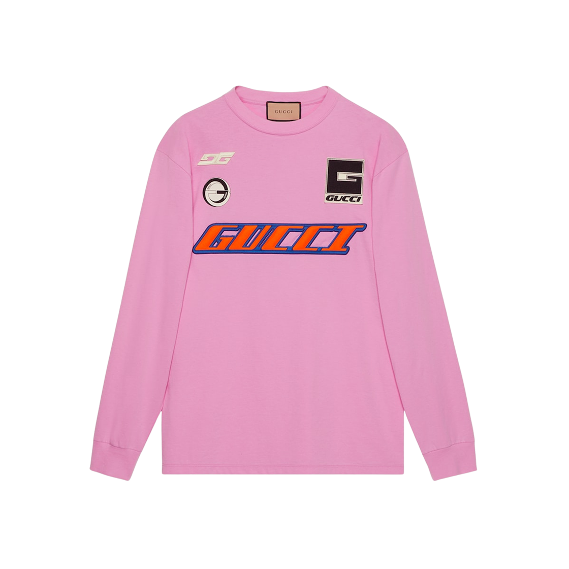 Gucci Cotton Jersey Long-Sleeved T-Shirt Pink 상세 이미지 1