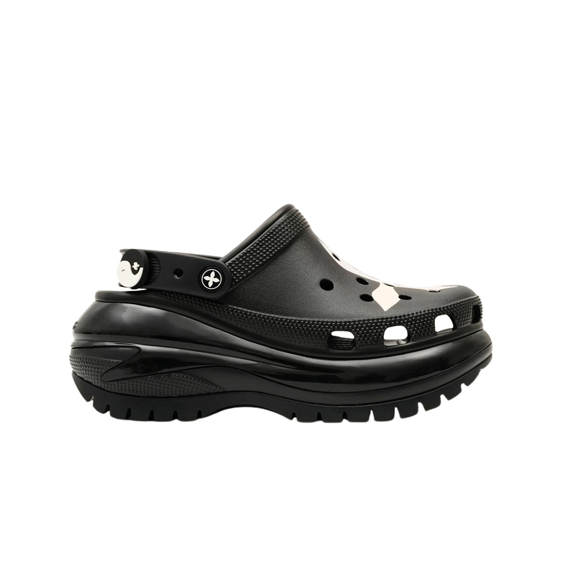 (W) 크록스 x 에스엠에프케이 크로스 클로그 블랙 화이트((W) Crocs x SMFK Cross Clog Black White)