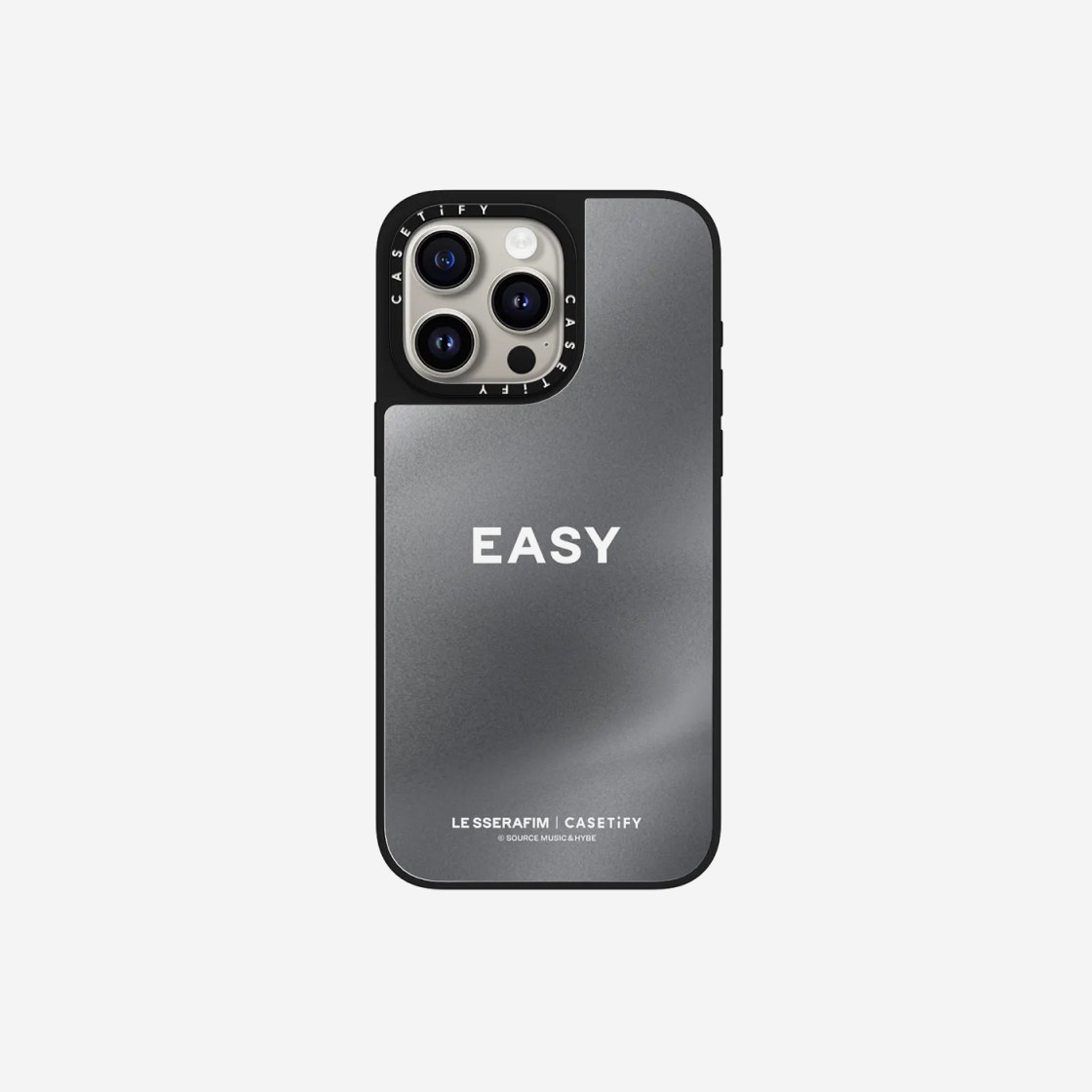 Casetify x LE SSERAFIM iPhone EASY Sheer Myrrh Magsafe Case Silver Mirror Black Bumper 상세 이미지 1