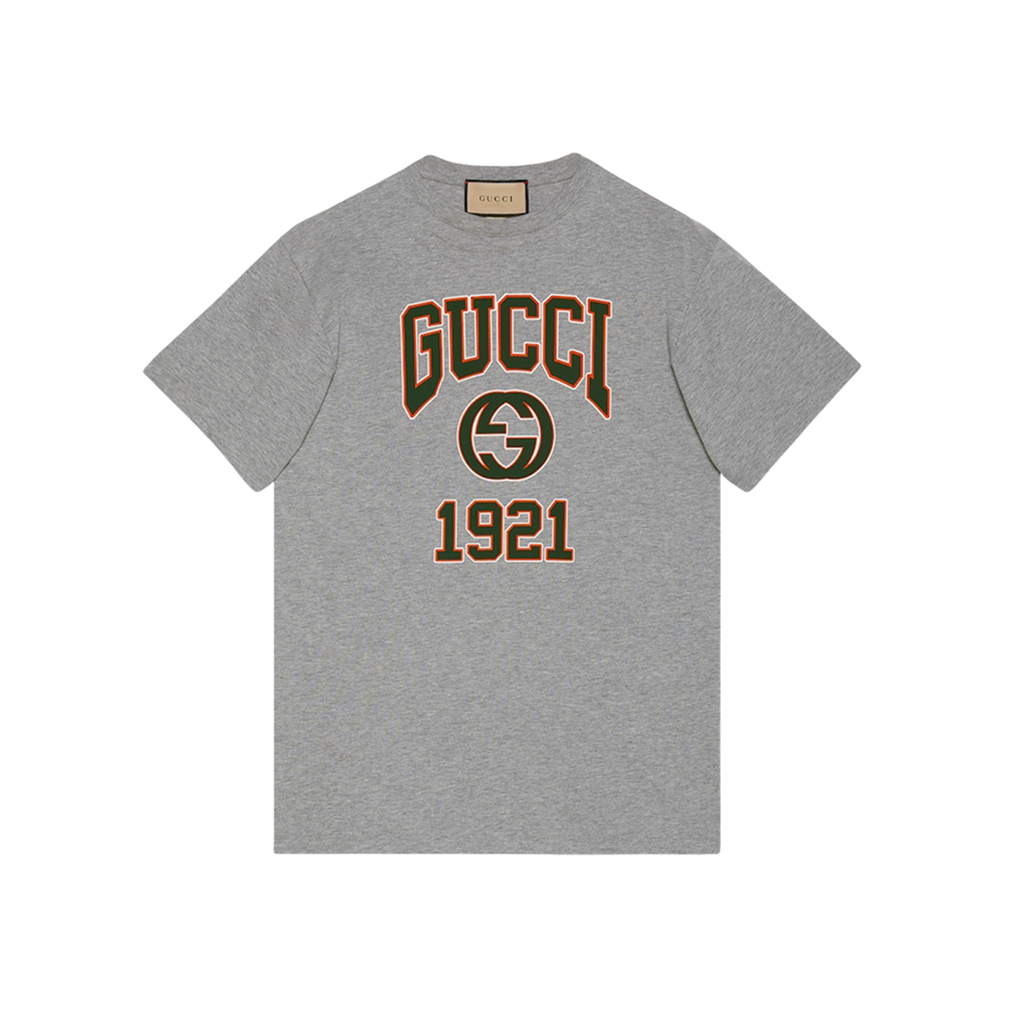 Gucci Cotton Jersey Printed T-Shirt Grey 상세 이미지 1