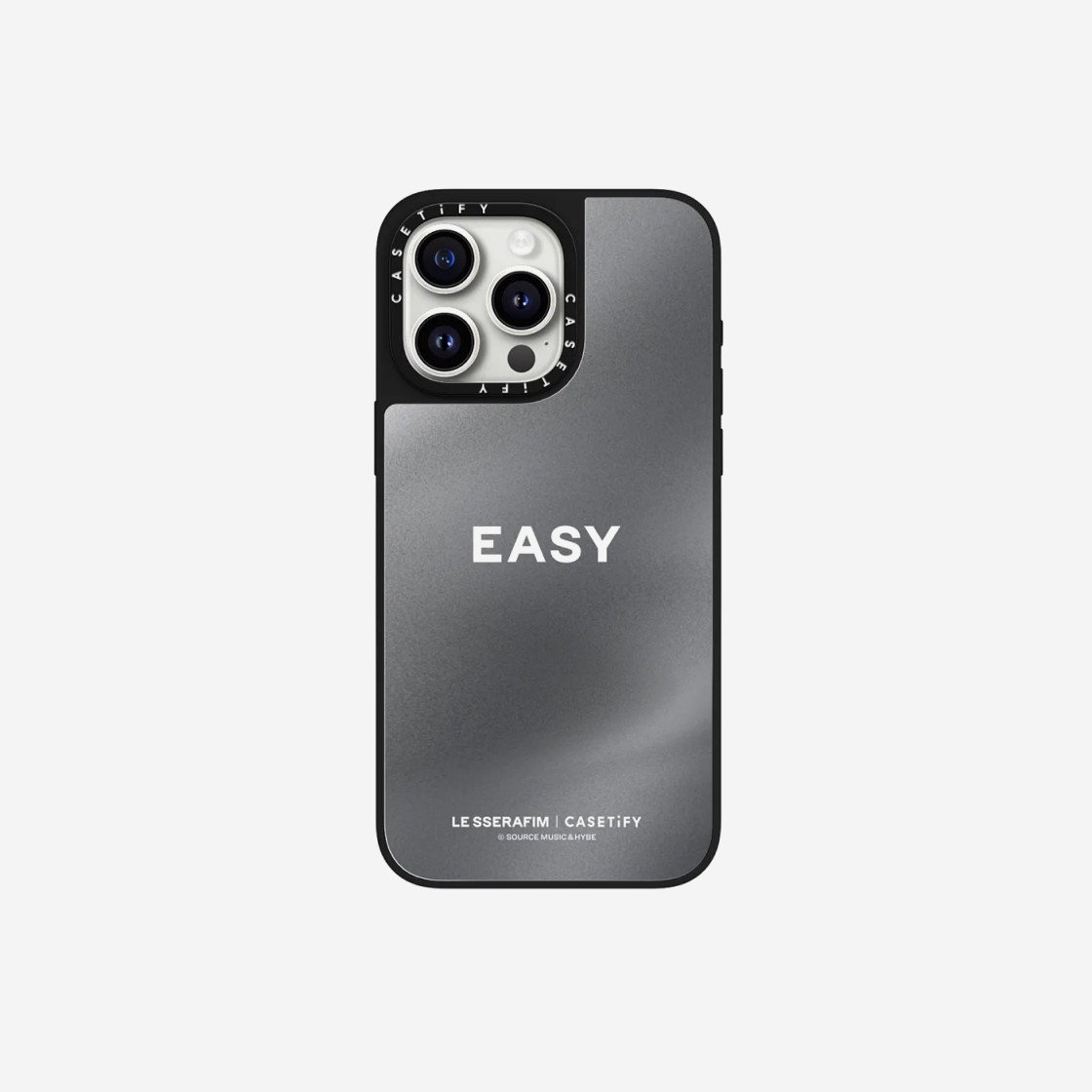 Casetify x LE SSERAFIM iPhone EASY Sheer Myrrh Magsafe Case Silver Mirror Black Bumper 상세 이미지 3