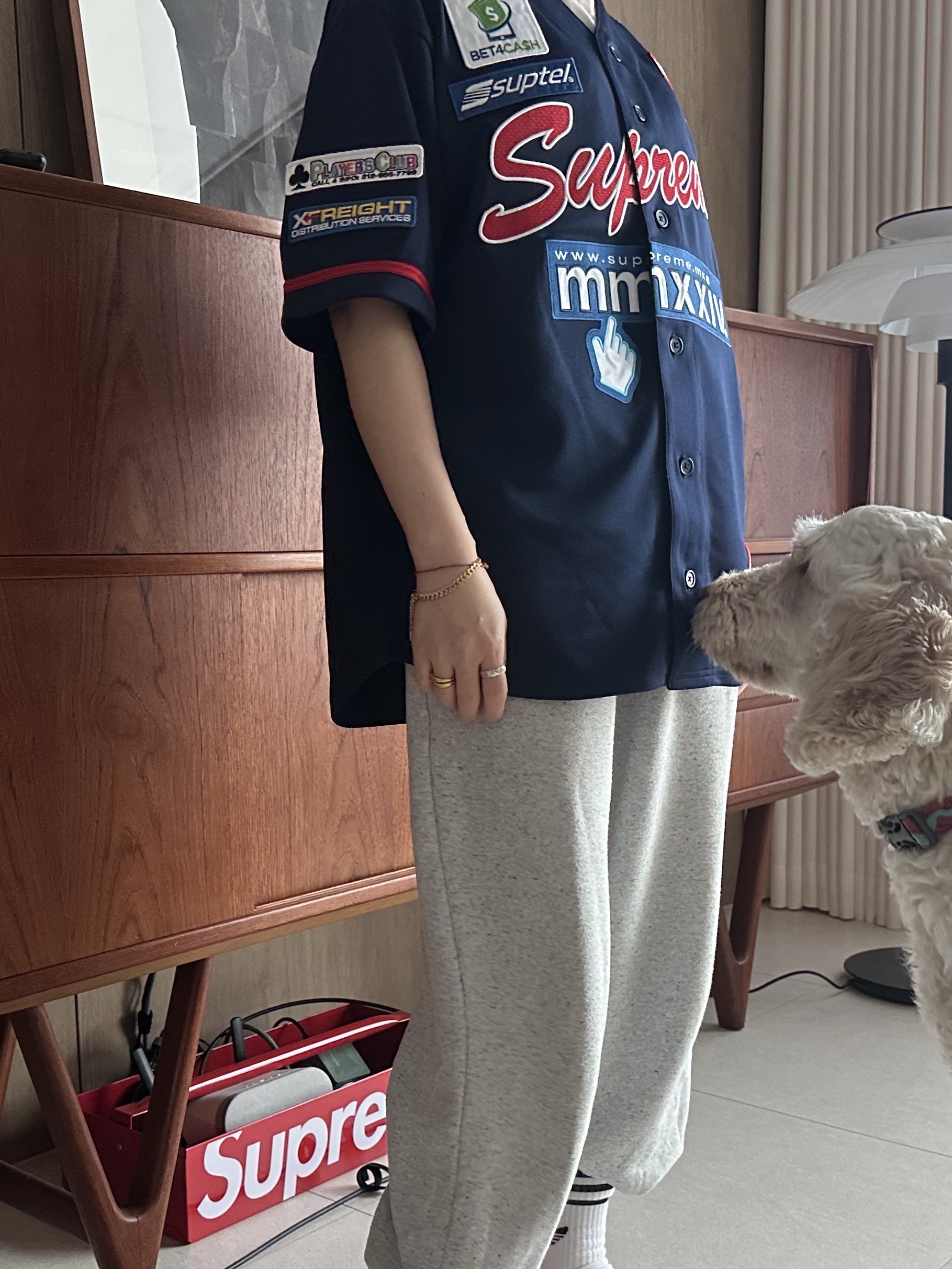 Supreme Chosen One Baseball Jersey Navy - 24SS 착용 스타일 - 1