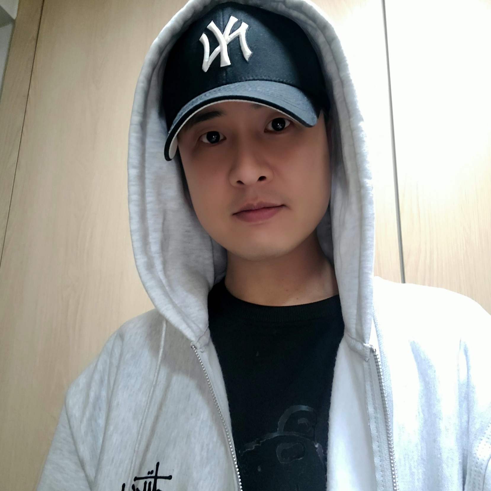Stussy Basic Stussy Zip Hoodie Ash Heather 착용 스타일 - 2