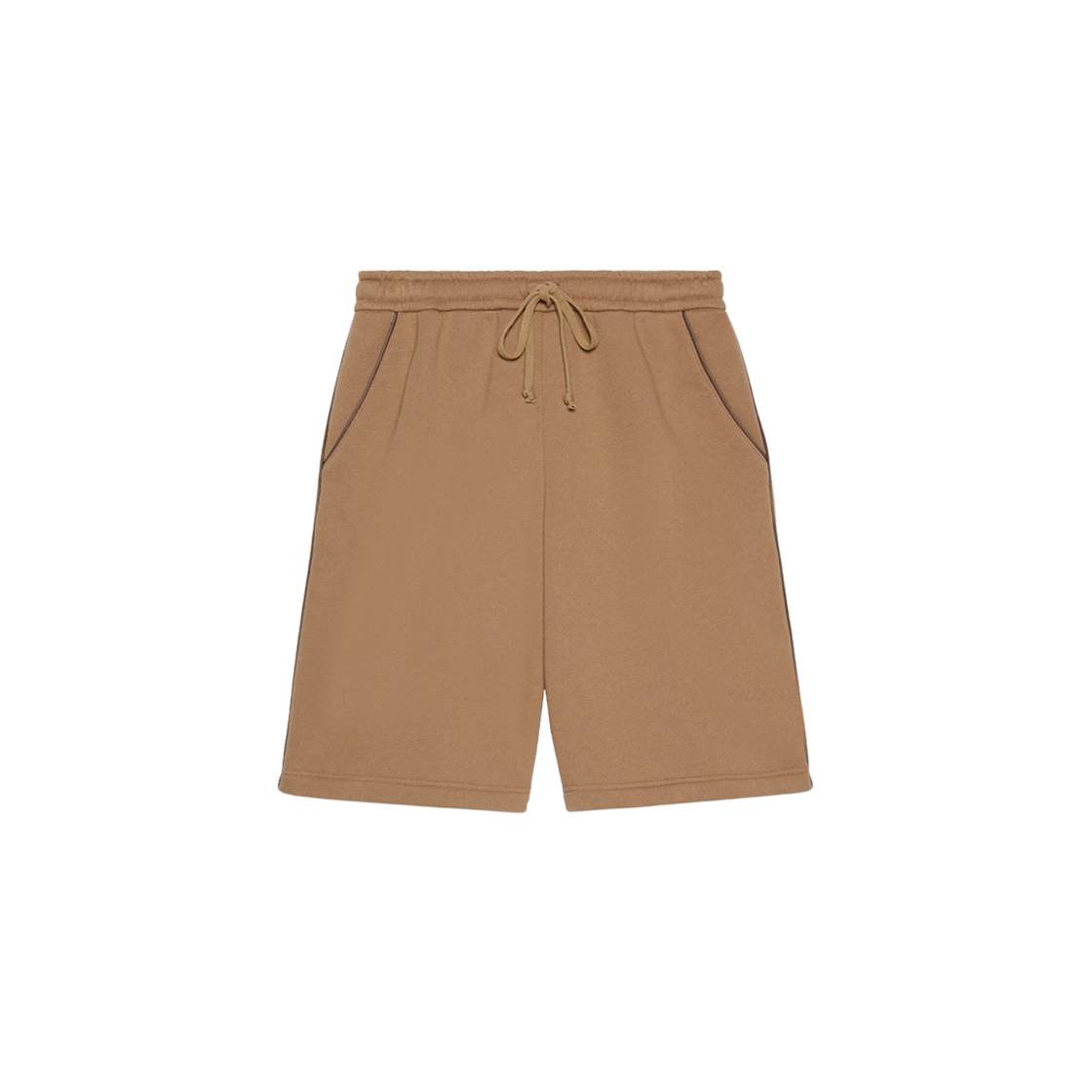 (W) Gucci Cotton Jersey Shorts with Embroidery Dark Beige 상세 이미지 1