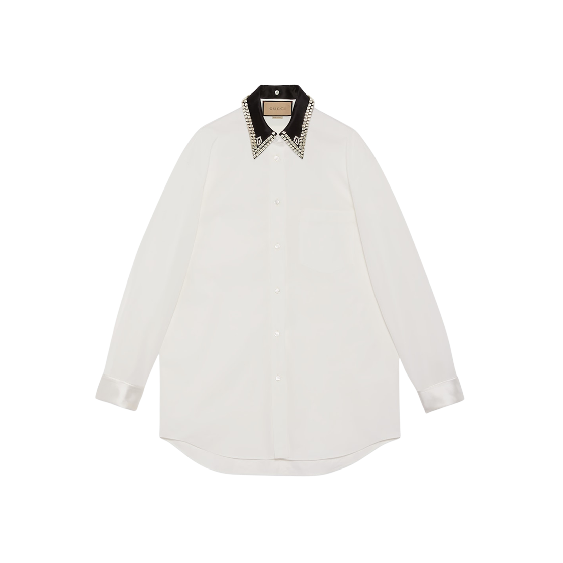 (W) Gucci Cotton Shirt with Detachable Collar Off White 상세 이미지 1