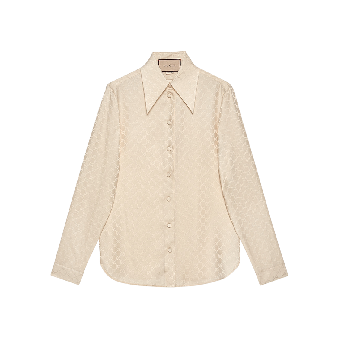 (W) Gucci GG Silk Crepe Shirt Ivory 상세 이미지 1