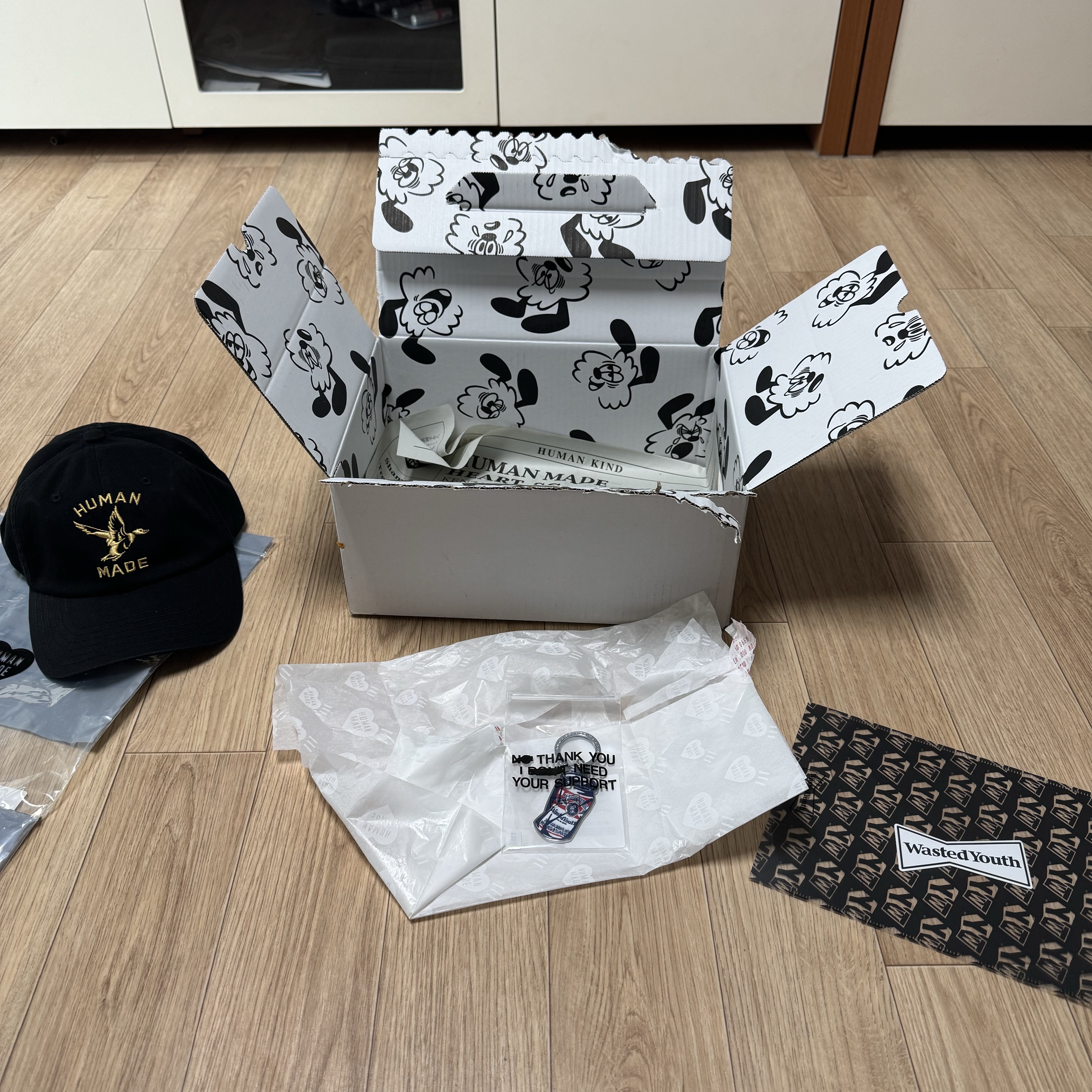 Human Made 6 Panel Cap #5 Black 착용 스타일