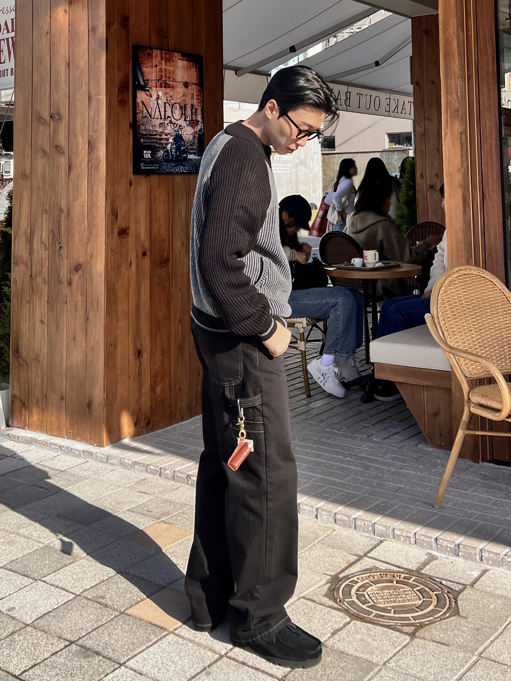 Clarks Wallabee Gore-Tex Black Suede, Clarks Wallabee Black Suede 착용 스타일 - 1