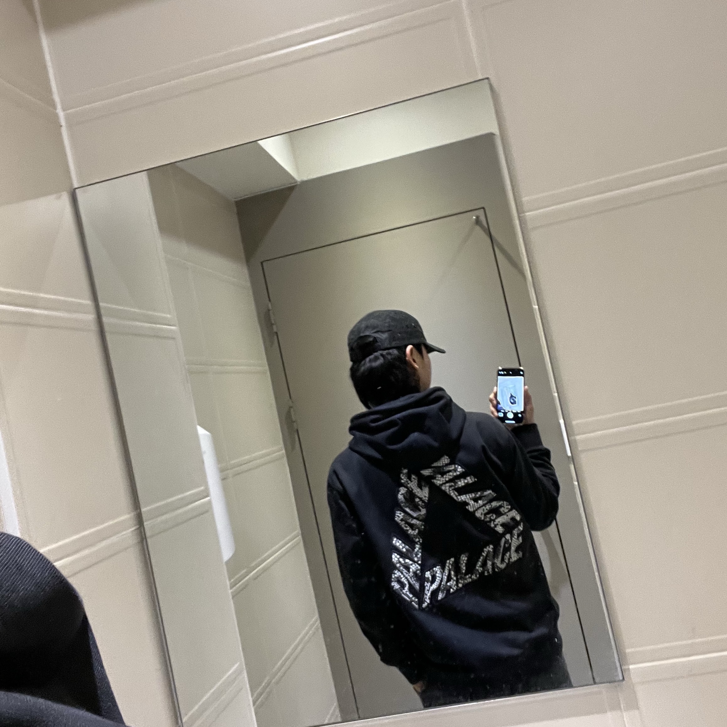 Palace P-3 Snake Applique Hood Black - 23SS 착용 스타일