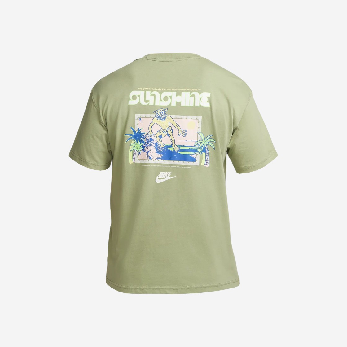 Nike NSW Max 90 Beach Party T-Shirt Oil Green - US/EU 상세 이미지 2