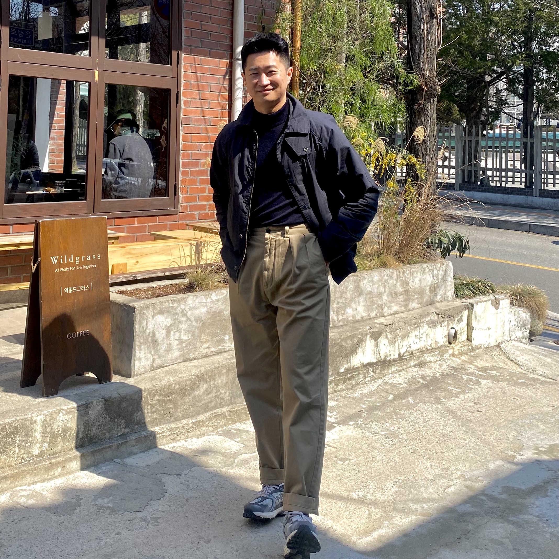 Barbour Beaufort Wax Jacket Sage, [KREAM 단독] Polo Ralph Lauren for KREAM String Sweatpant Grey 착용 스타일 - 1