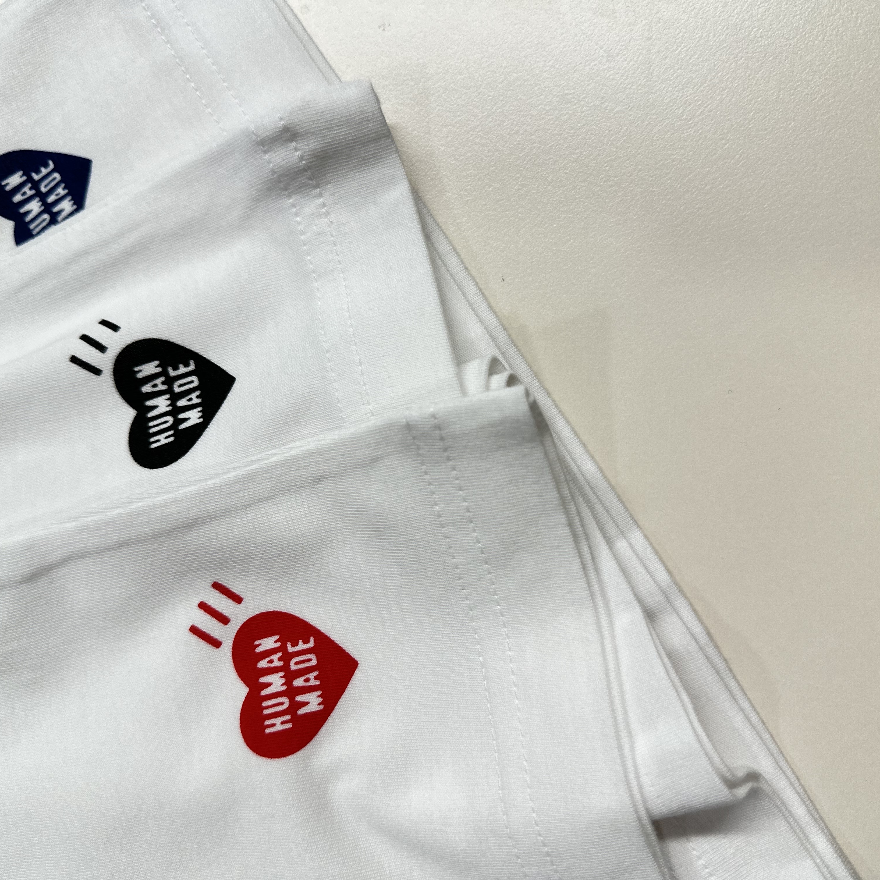 Human Made T-Shirts White (3 Pack) 착용 스타일 - 1
