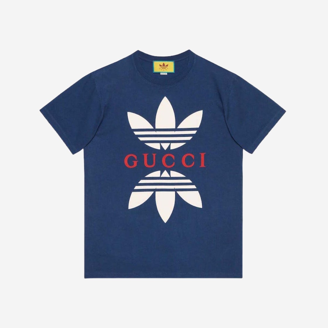 Gucci x Adidas Cotton Jersey T-Shirt Cobalt Blue 상세 이미지 1