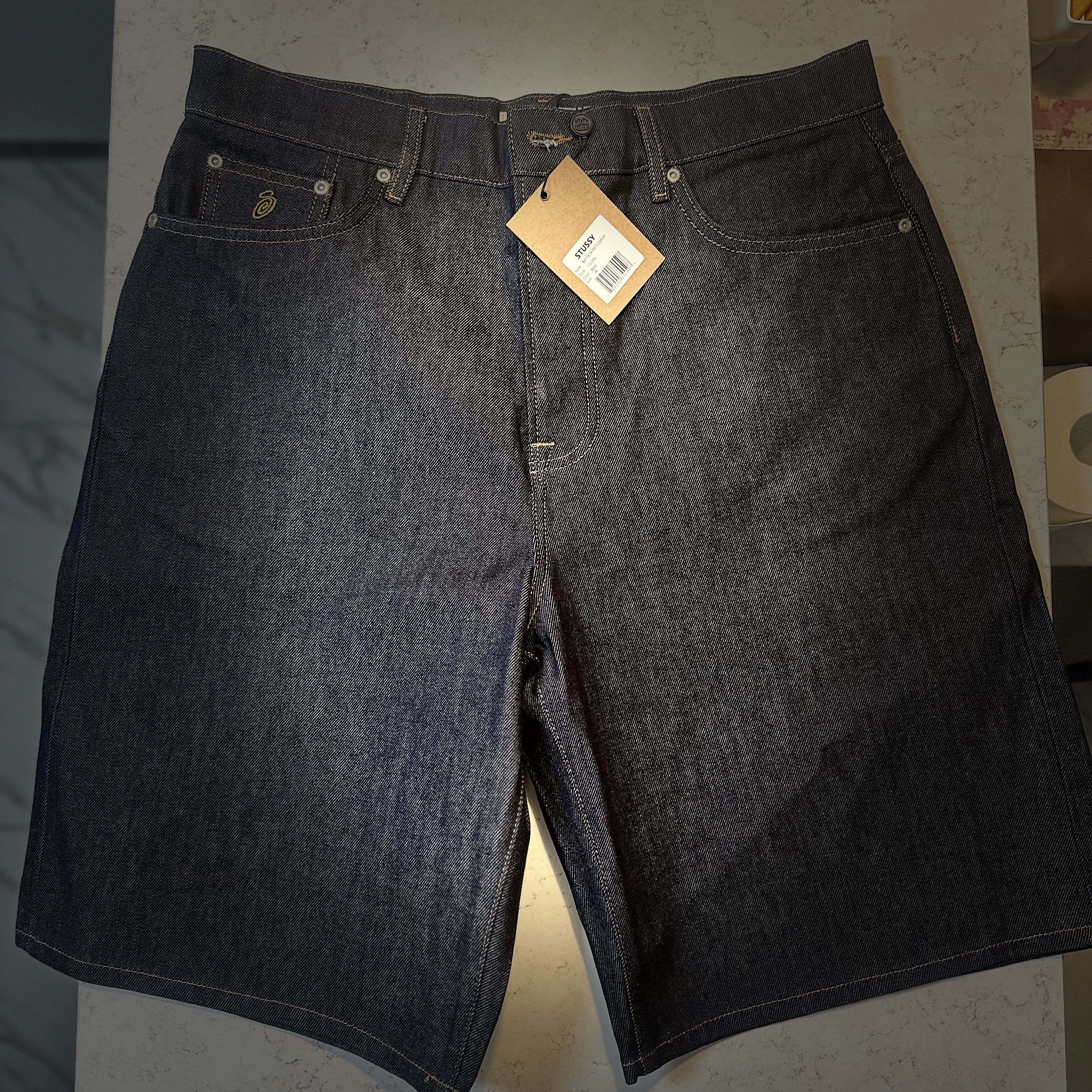 Stussy Denim Big OL' Shorts Raw 착용 스타일