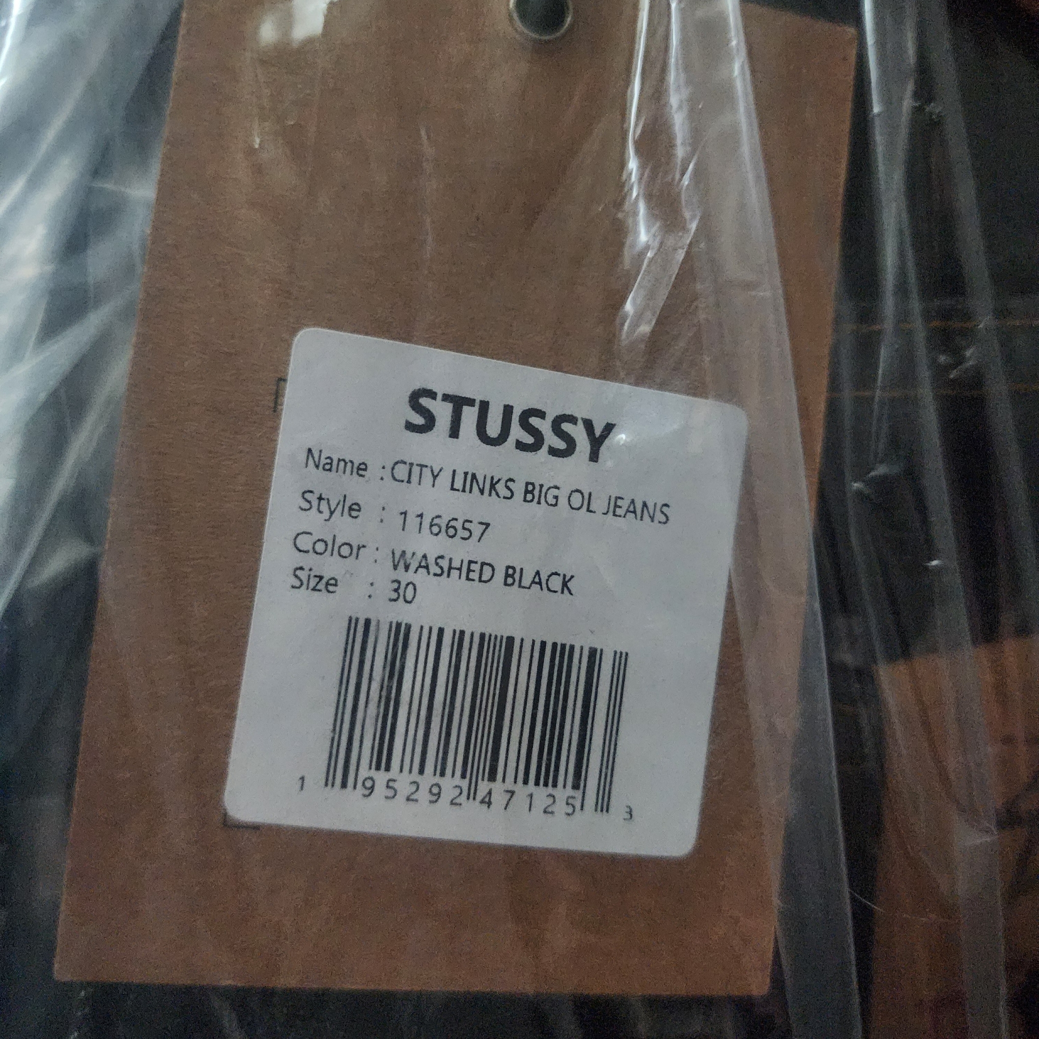 Stussy Big OL’ Jean City Link Denim Washed Black 착용 스타일 - 1