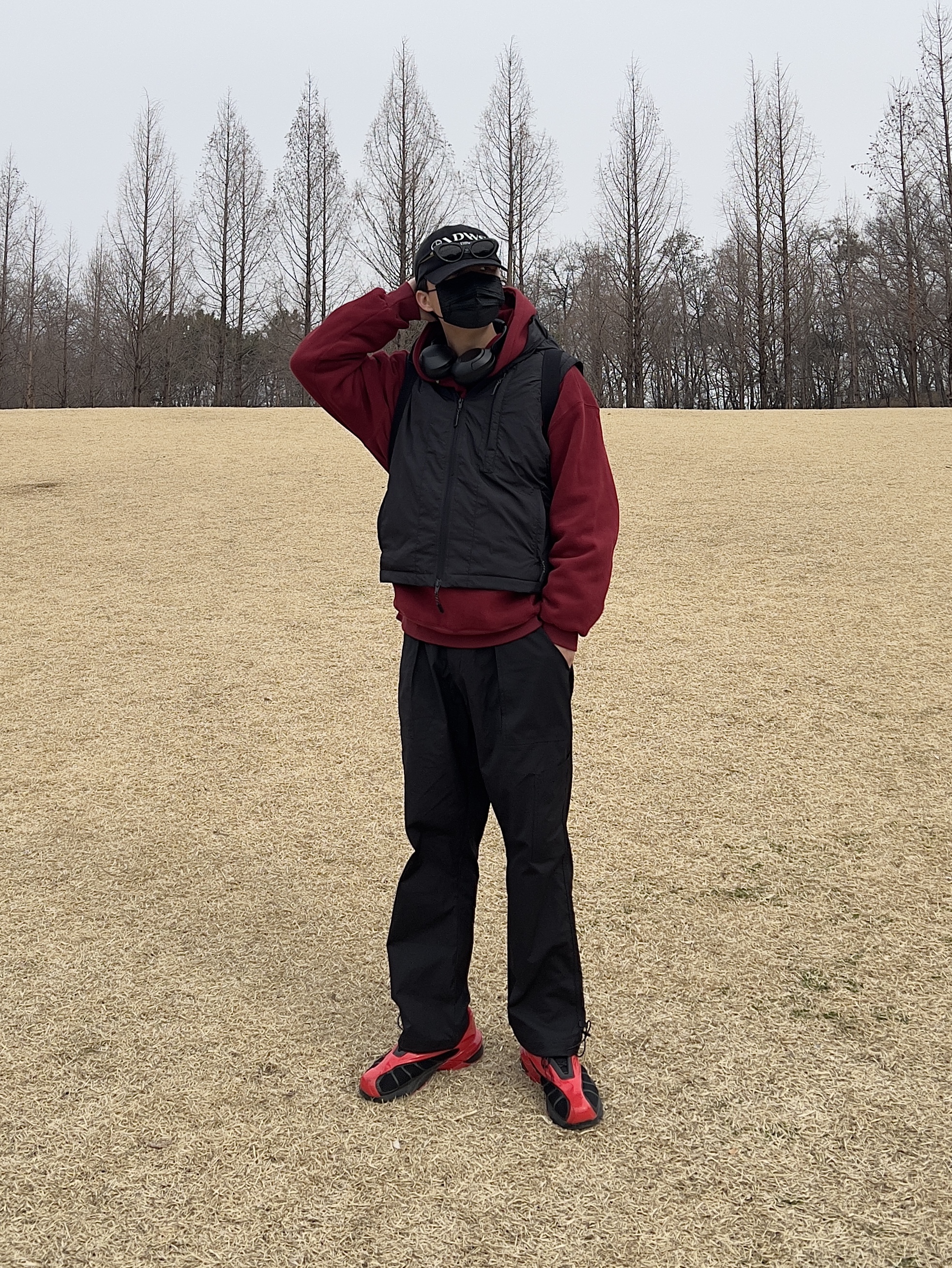 Fila Replica 2002 Black Red 착용 스타일 - 4