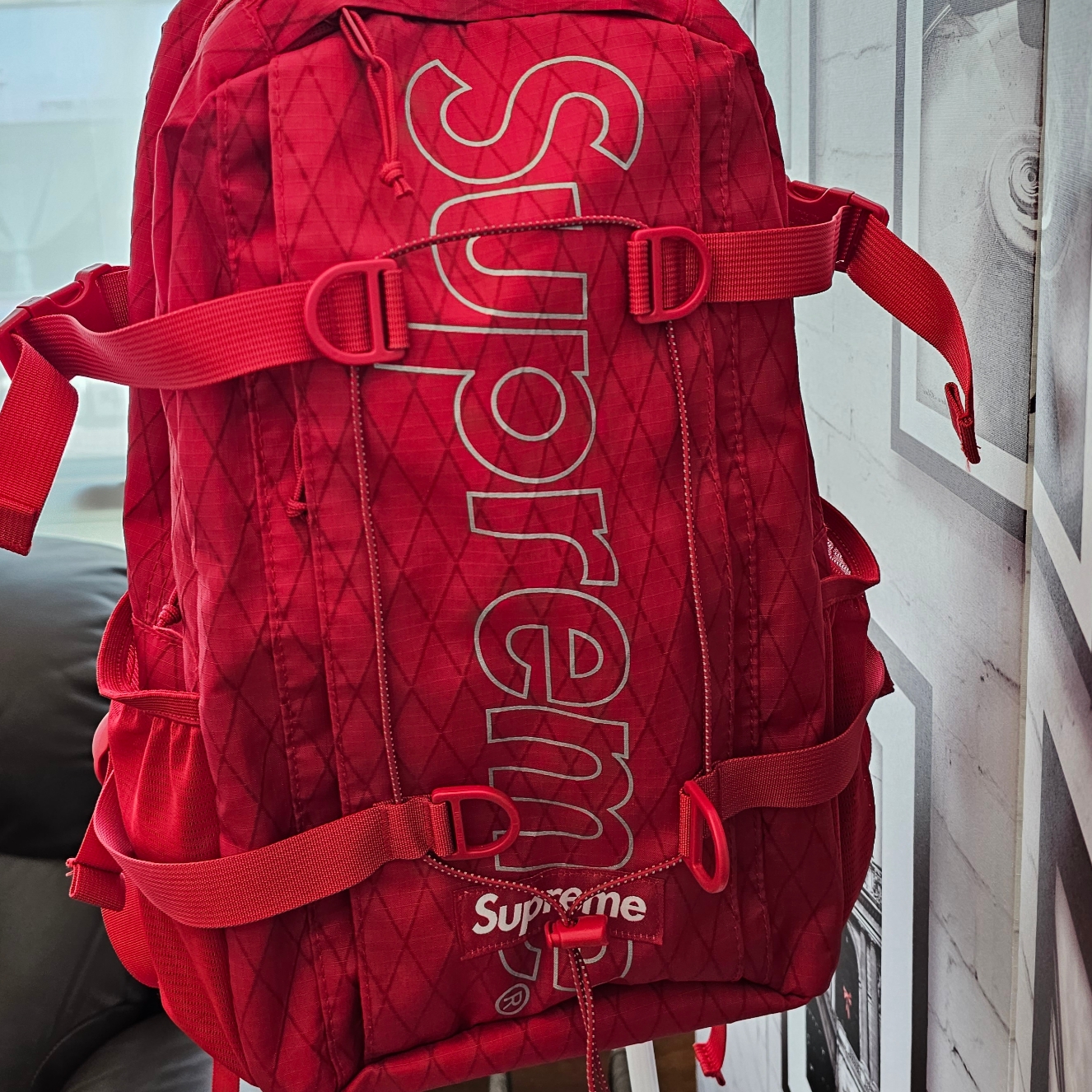 Supreme Backpack Red - 18FW 착용 스타일