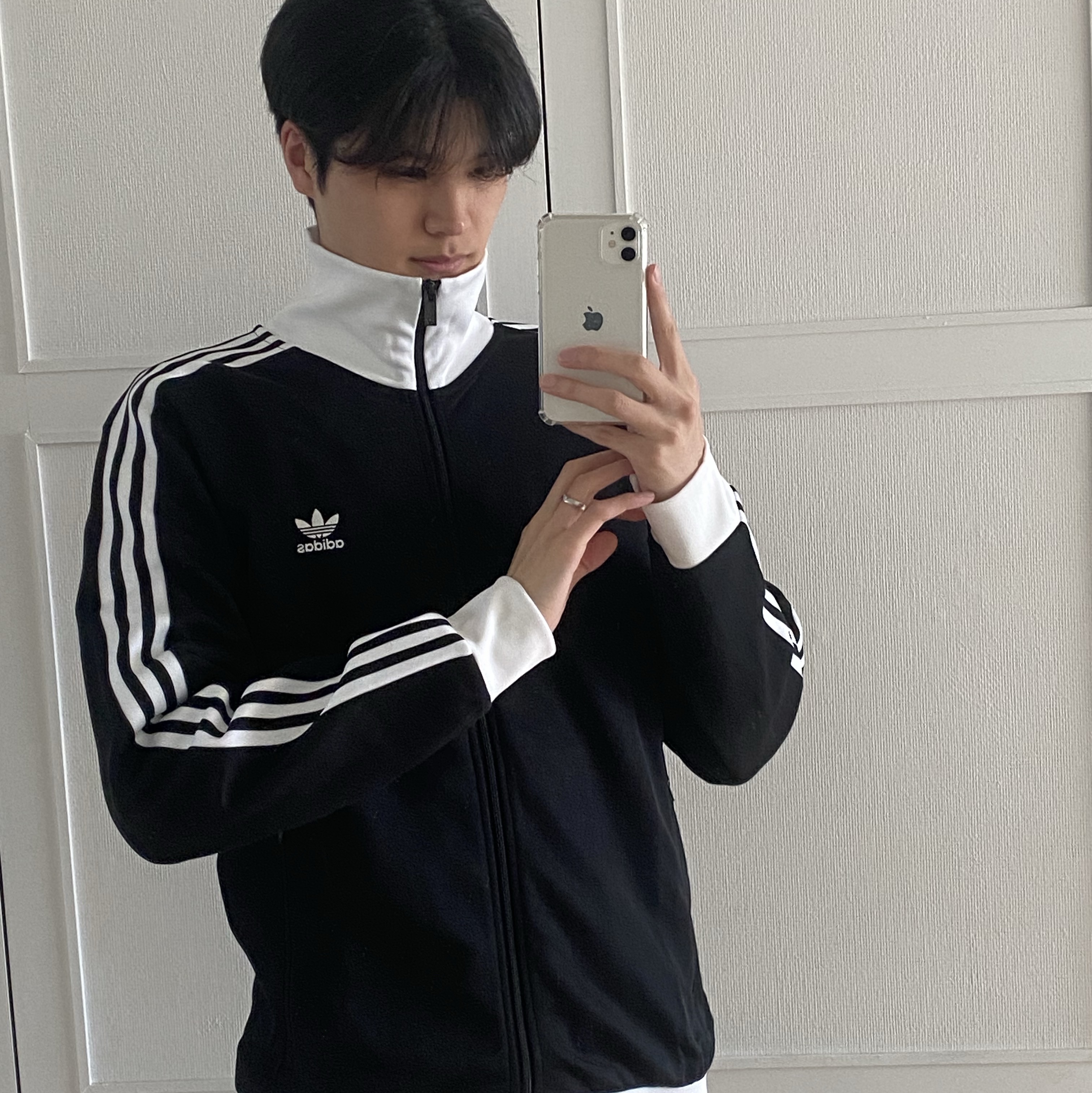 Adidas Adicolor Classics Beckenbauer Track Jacket Black - KR Sizing 착용 스타일