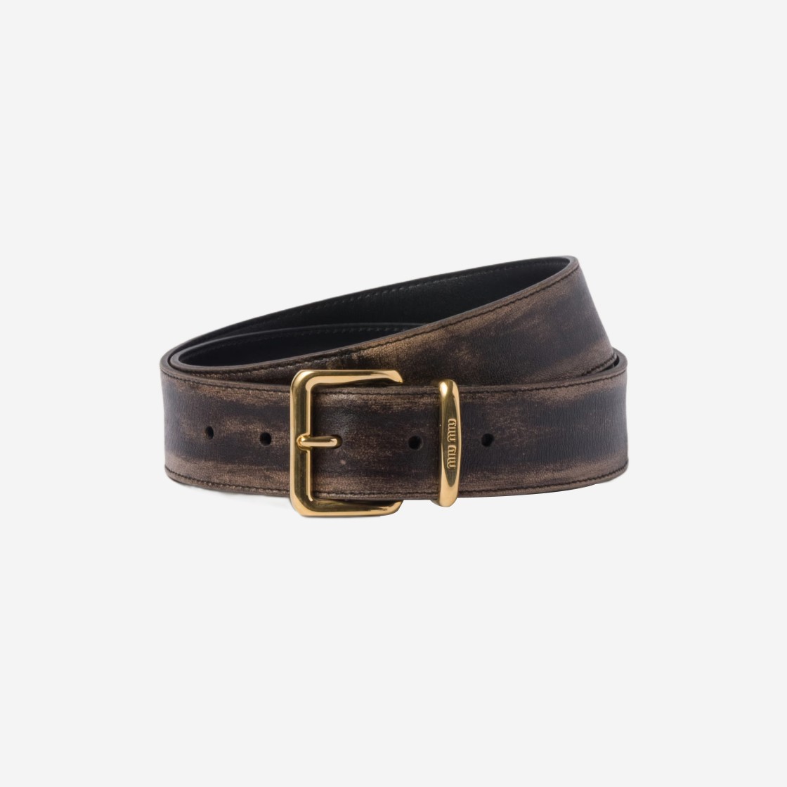 (W) Miu Miu Nappa Leather Belt Sand Coffee 상세 이미지 1