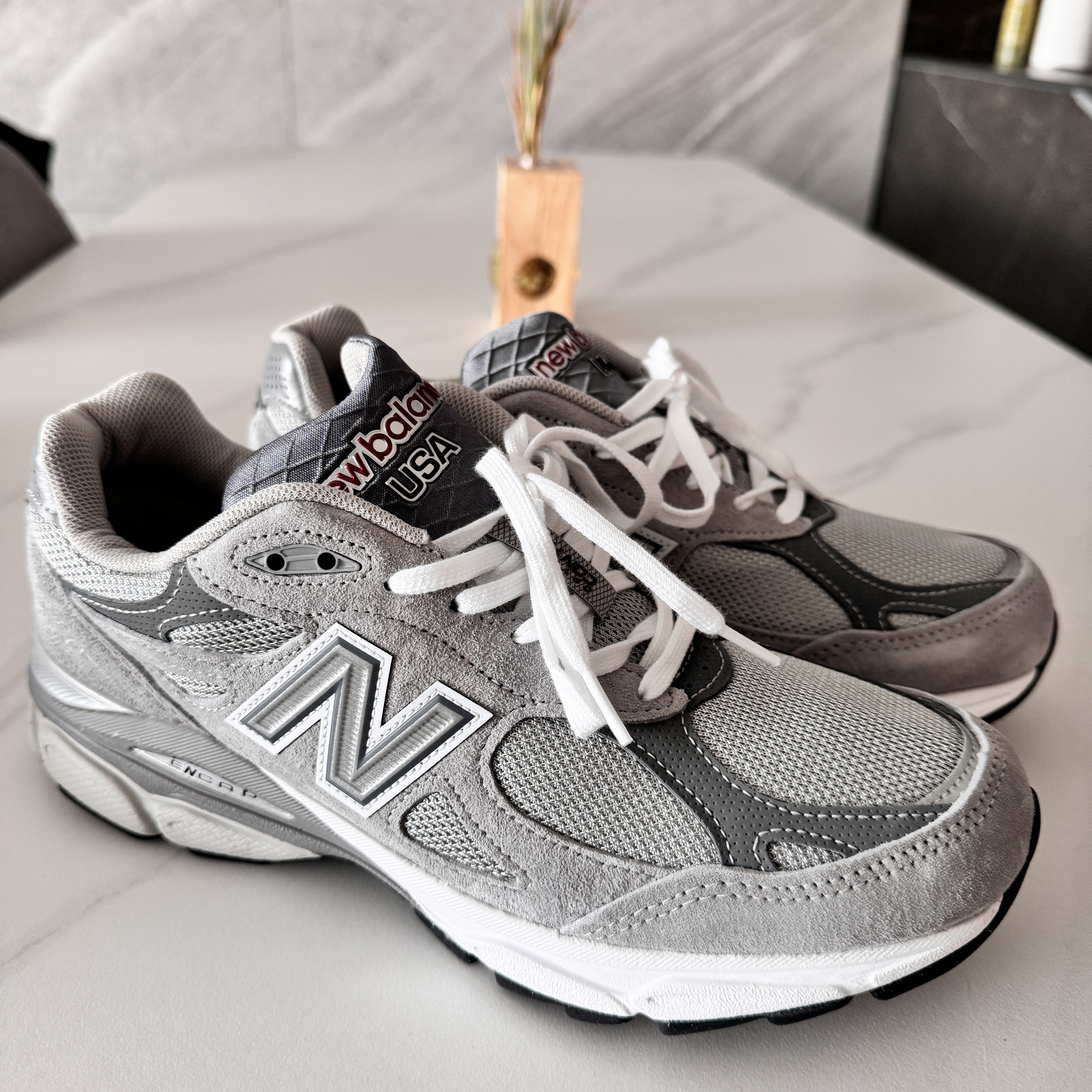 New Balance 990v3 Made in USA Grey - D Standard 착용 스타일 - 1