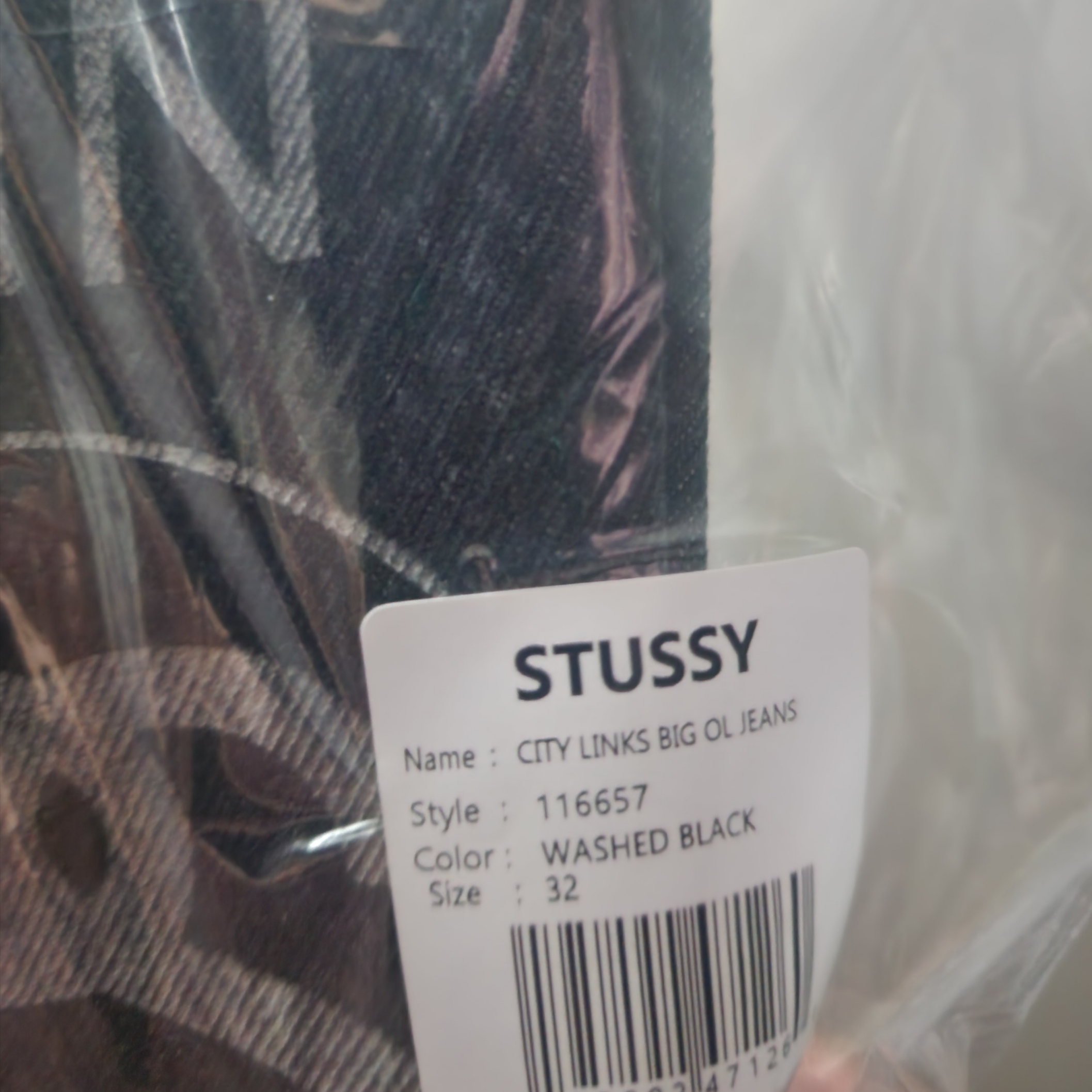 Stussy Big OL’ Jean City Link Denim Washed Black 착용 스타일 - 2