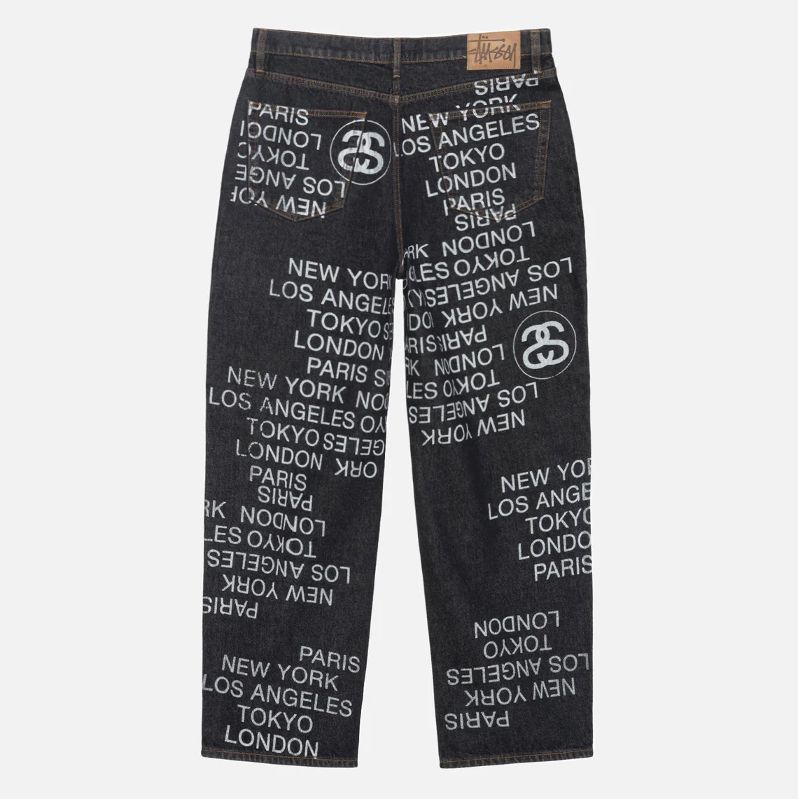 Stussy Big OL’ Jean City Link Denim Washed Black 착용 스타일 - 4