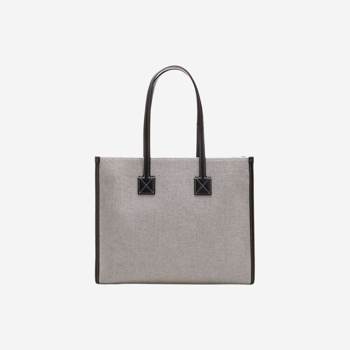 Burberry Two-Tone Canvas and Leather Small Freya Tote Black 상세 이미지 2