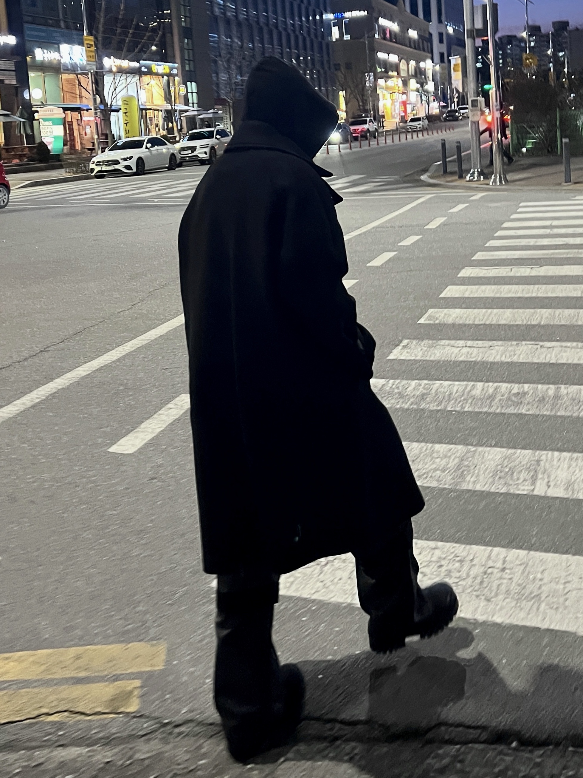 Farfromwhat Far Layered Work Pants Coated Black, Balenciaga Combat Strike 20mm Boots Black 착용 스타일 - 3