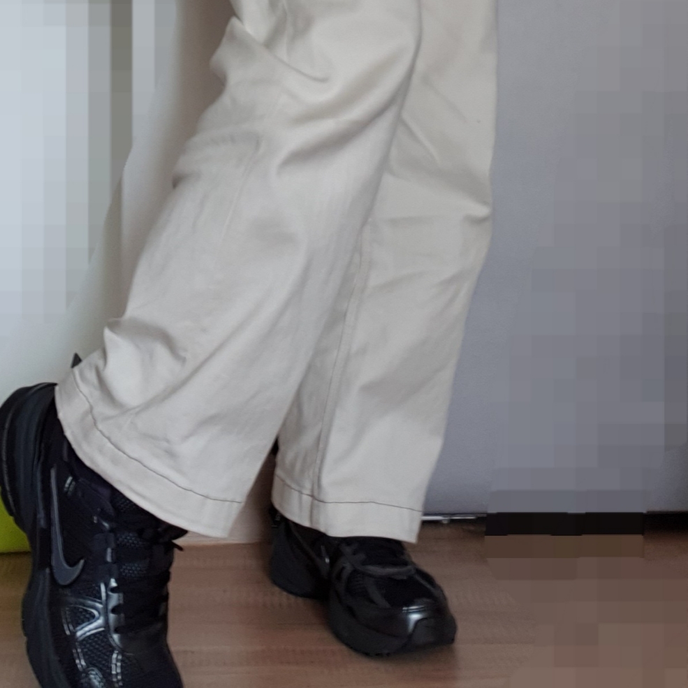 Nike V2K Run Black Anthracite 착용 스타일