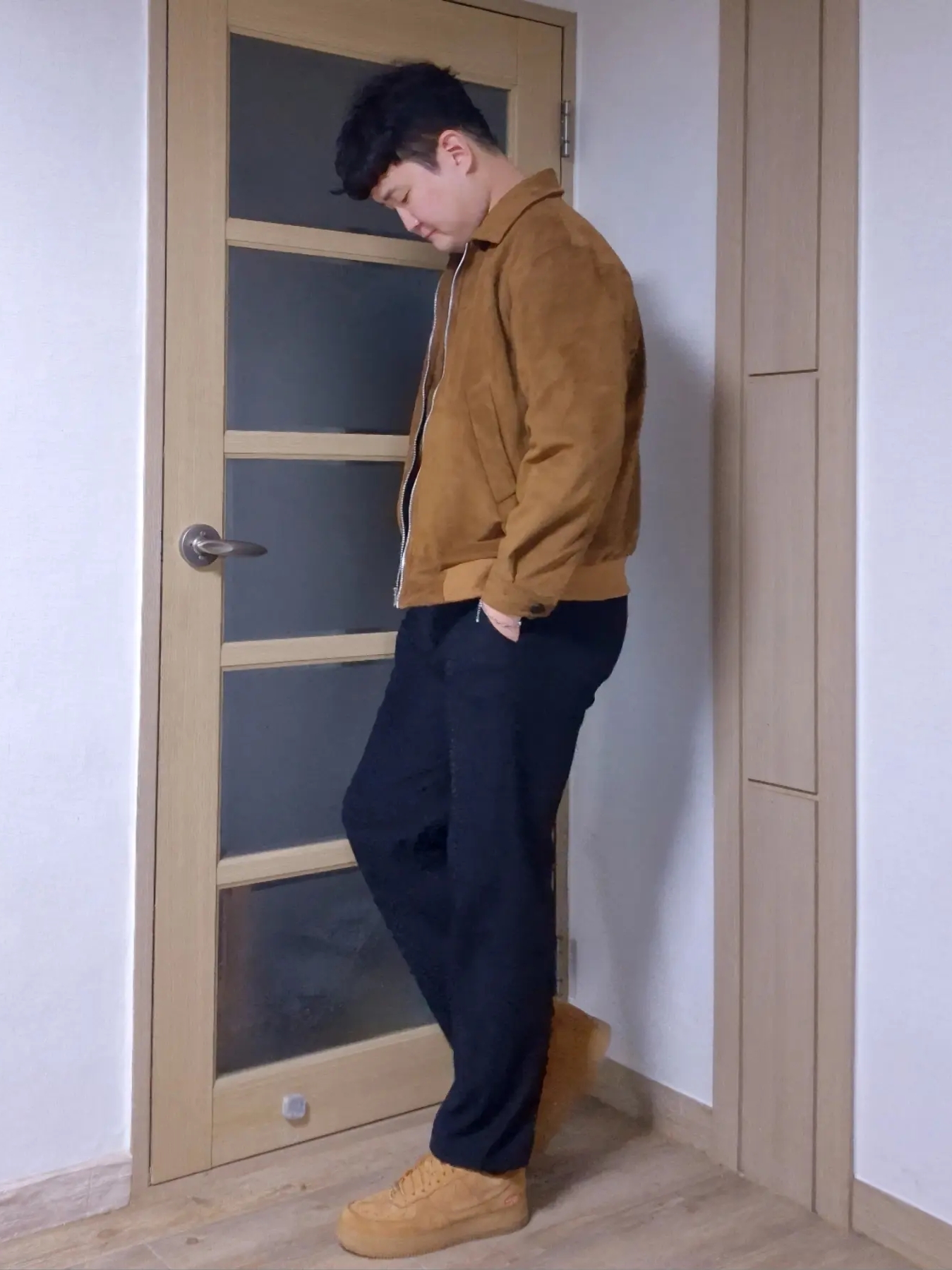 Nike x Supreme Air Force 1 Low Flax 착용 스타일 - 6