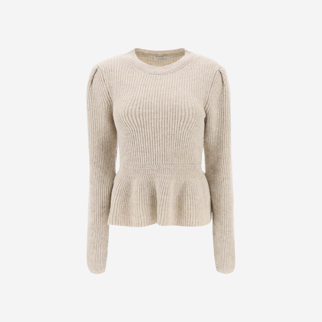 (W) Lemaire Shetland Wool Peplum Sweater Chalk 상세 이미지 1