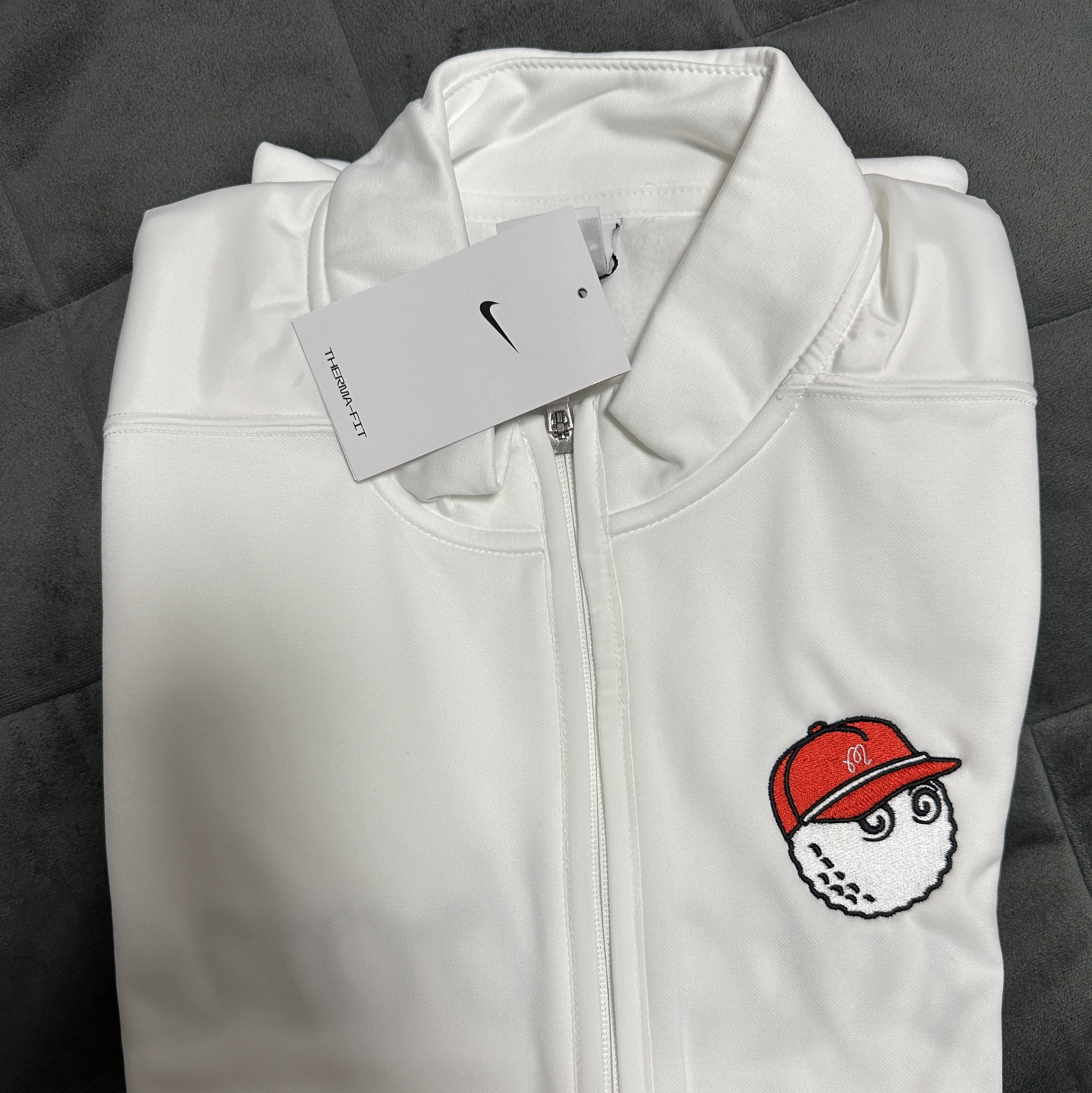 Malbon Golf x Nike Therma-Fit Victory Vest White 착용 스타일