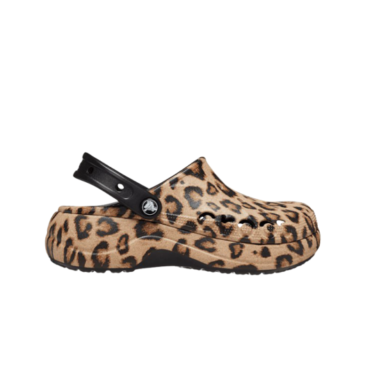 (W) Crocs Baya Platform Printed Clog Black Multi