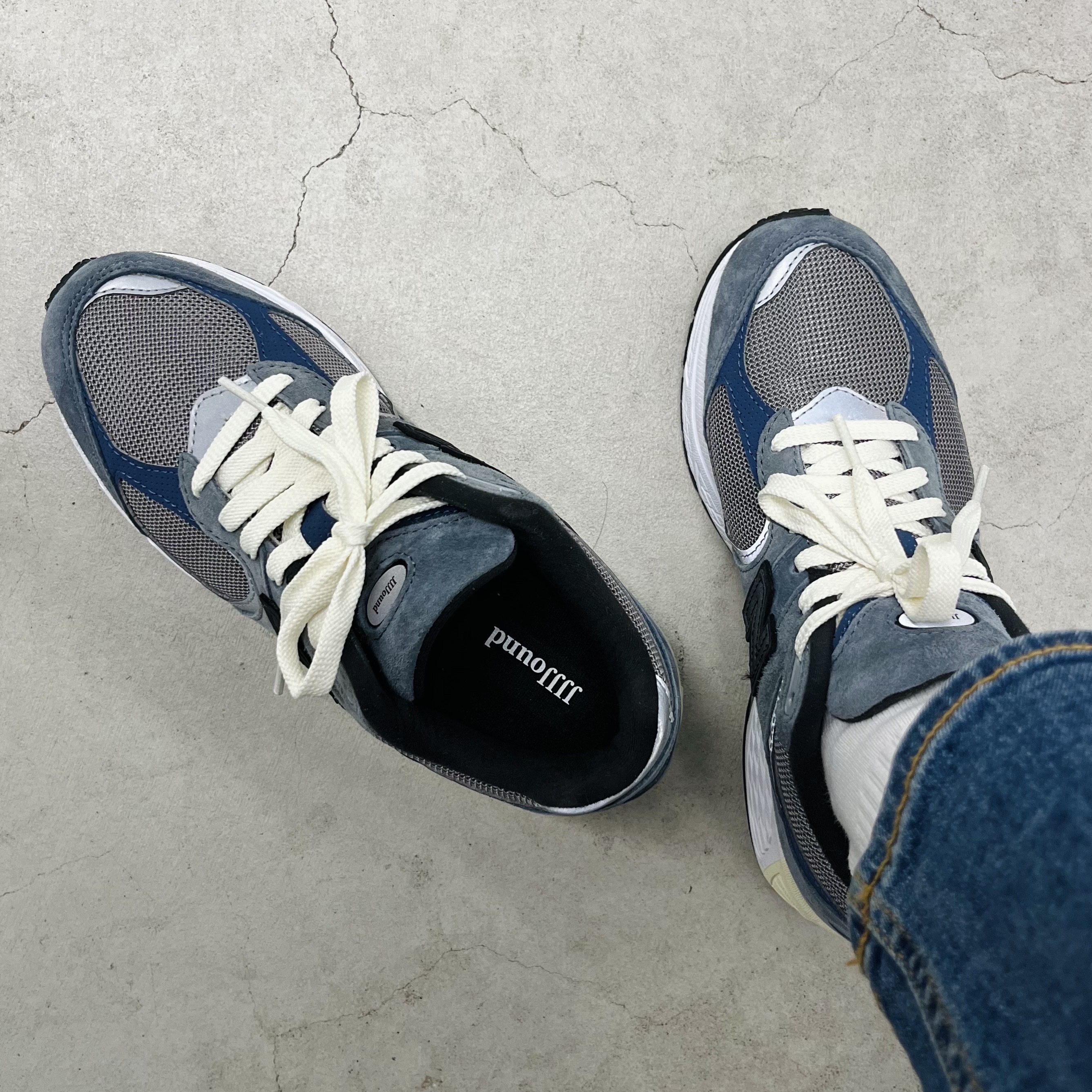 New Balance x JJJJound 2002R Storm Blue 착용 스타일