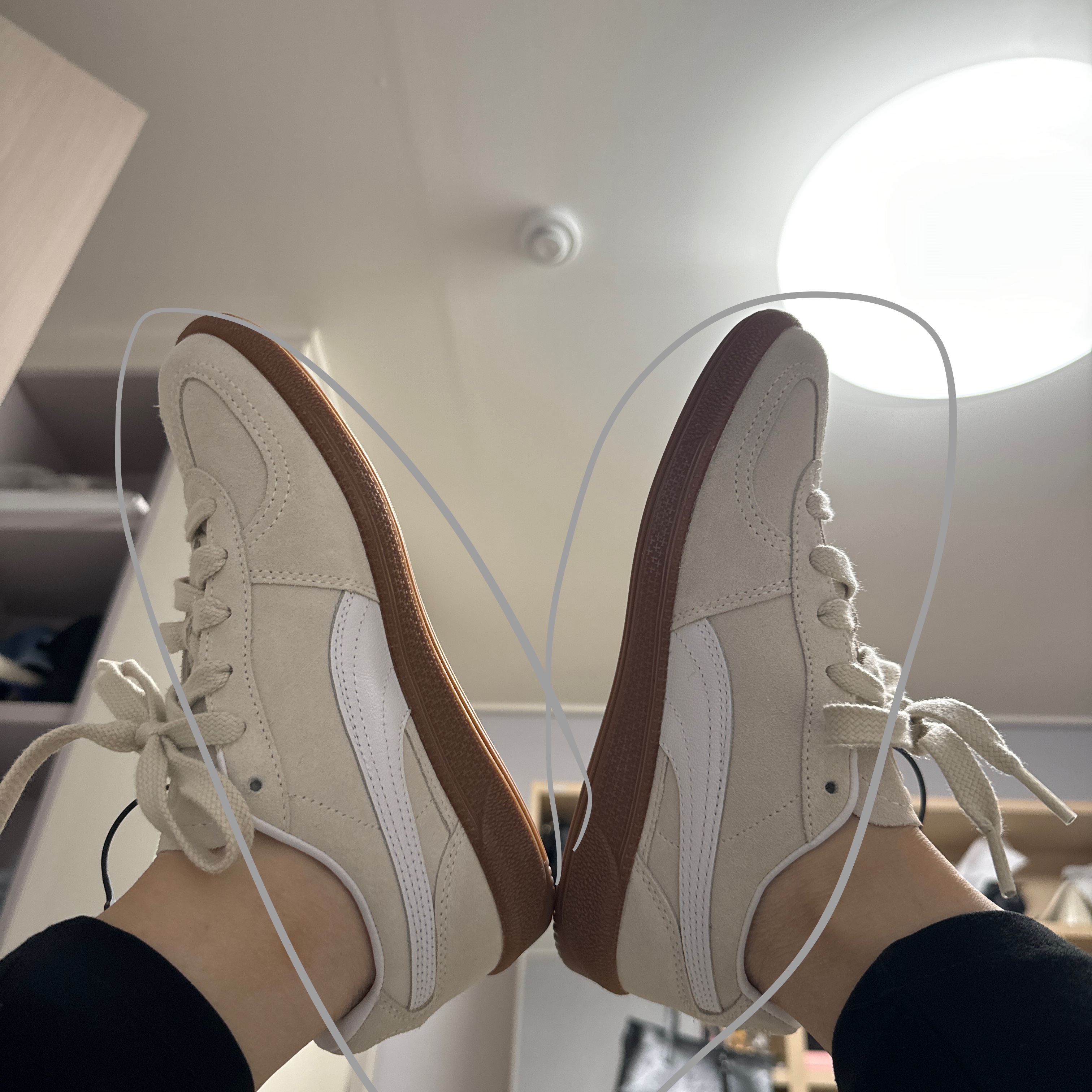 Puma Palermo Alpine Snow White 착용 스타일