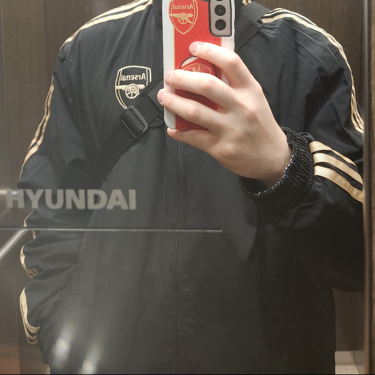 Adidas Arsenal Ian Wright Anthem Jacket Black - KR Sizing 착용 스타일