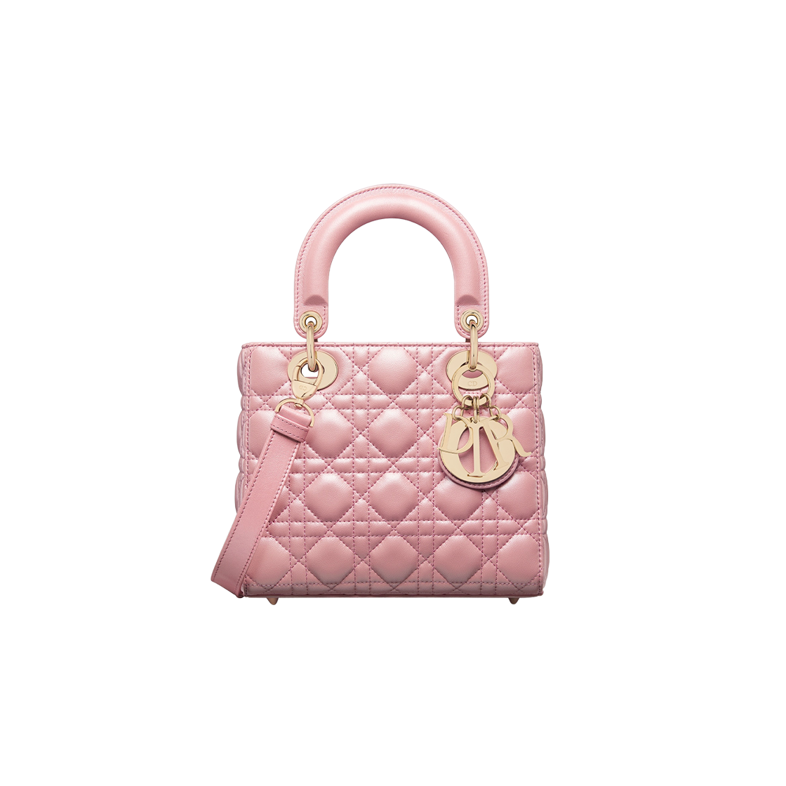 Dior Small Lady Bag Melocoton Pink Pearlescent 상세 이미지 1