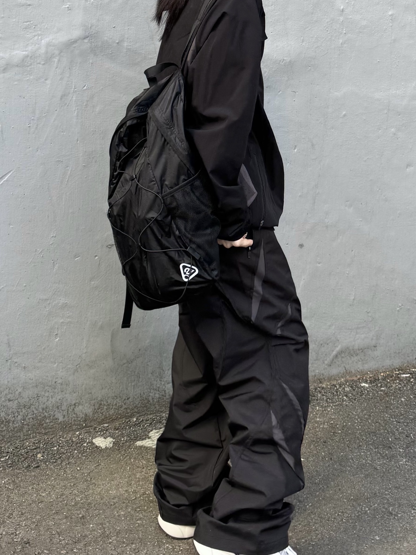 Sansan Gear Running Jacket Black - 23SS, Sansan Gear C-C Pants Black - 23FW 착용 스타일 - 3